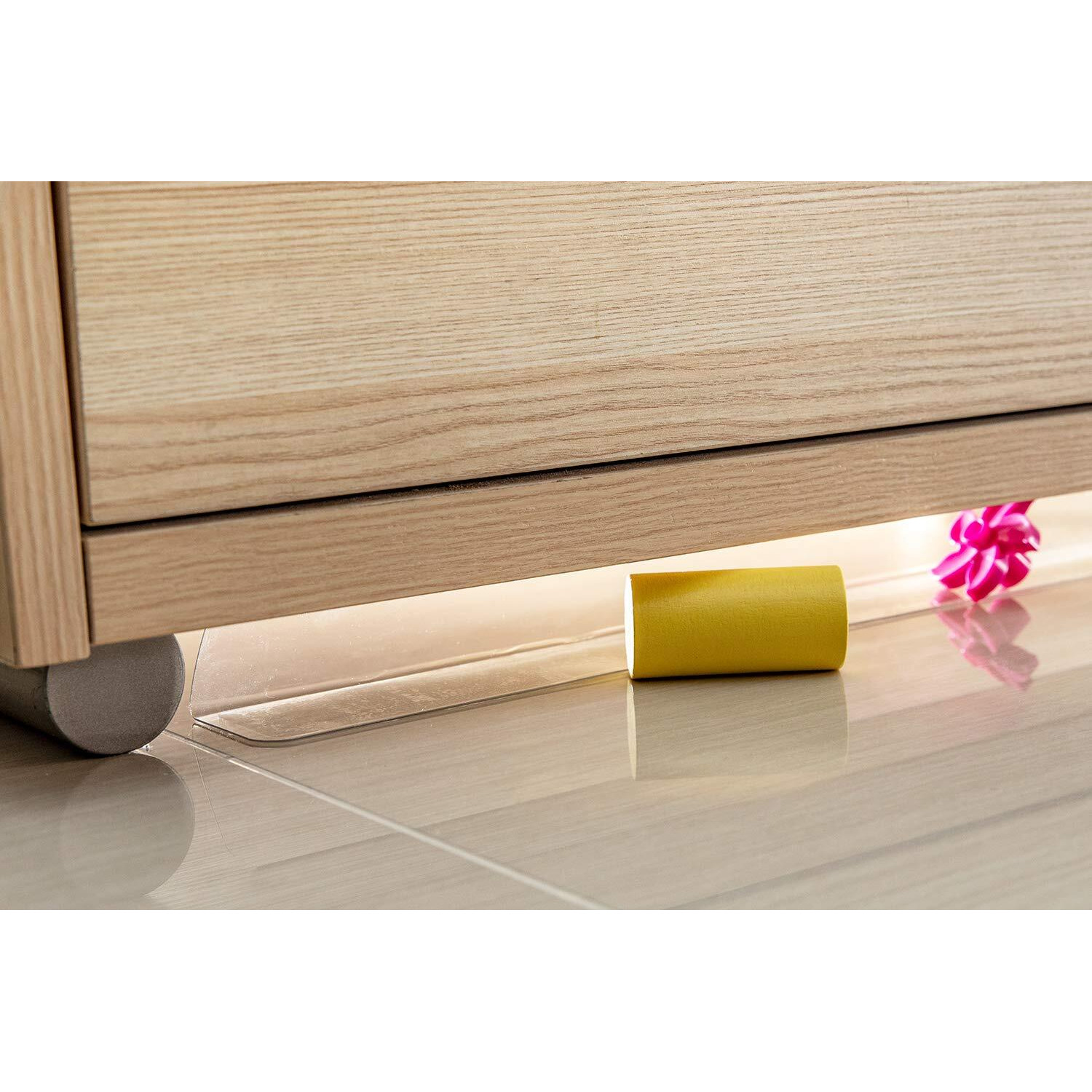 Bowerbird Clear Toy Blockers For Furniture - Stop Things From Going Under Couch Sofa Bed And Other Furniture - Suit For Hard Surface Floors Only
