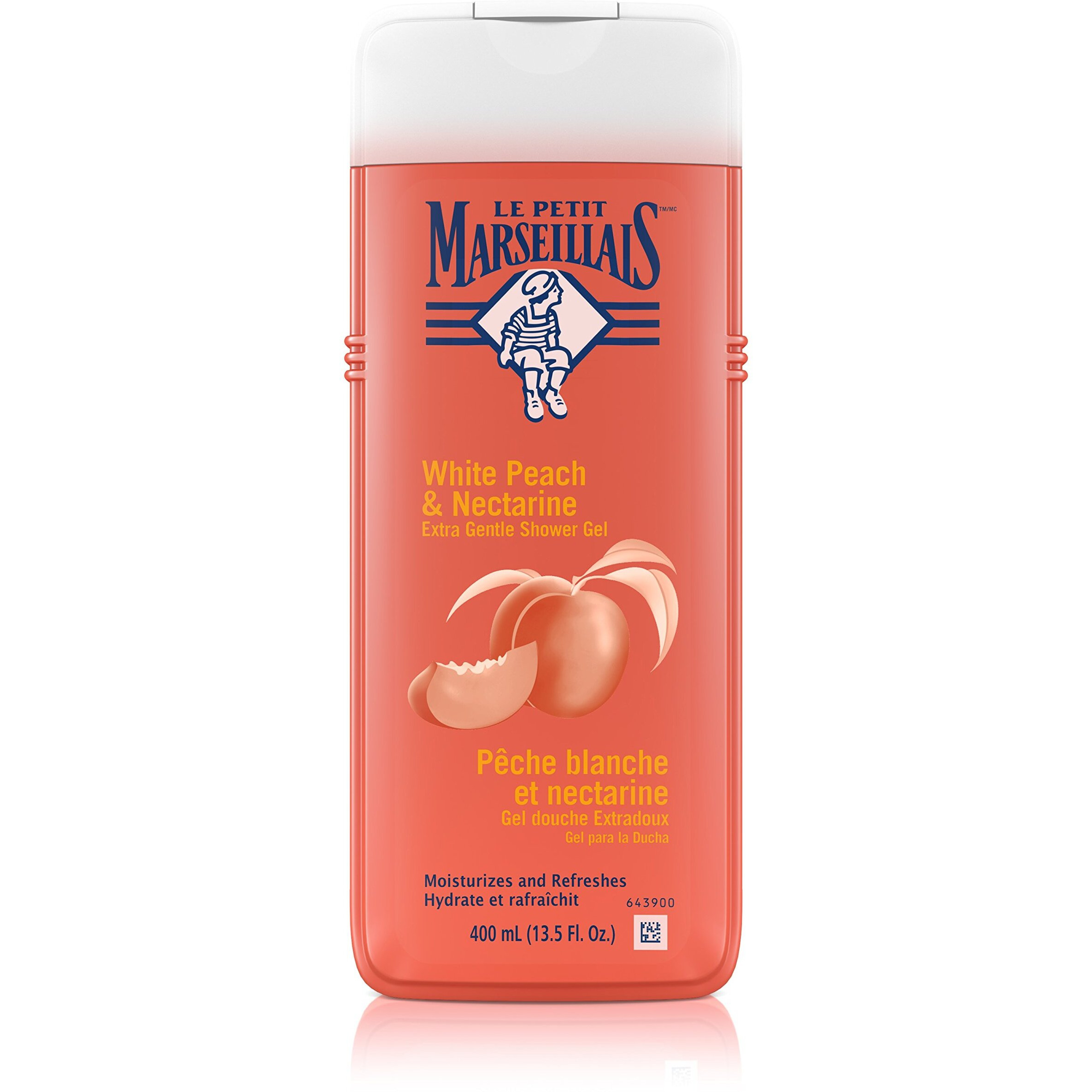 Le Petit Marseillais Extra Gentle Shower Gel White Peach & Nectarine 400 Ml, 13.5 Fluid Ounce
