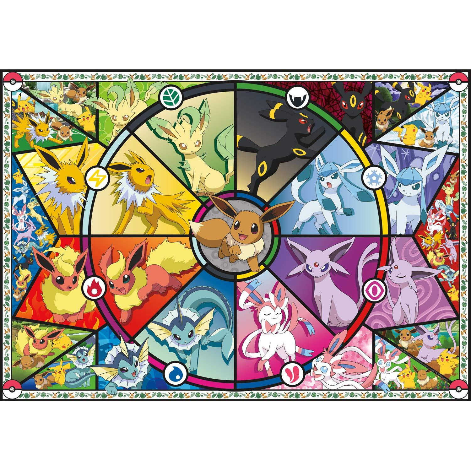 Buffalo Games - Pokemon- Eevee Evolutions Series 1 - 500 Piece Jigsaw Puzzle For Adults -Challenging Puzzle Perfect For Game Nights - Finished Size Is 21.25 X 15.00