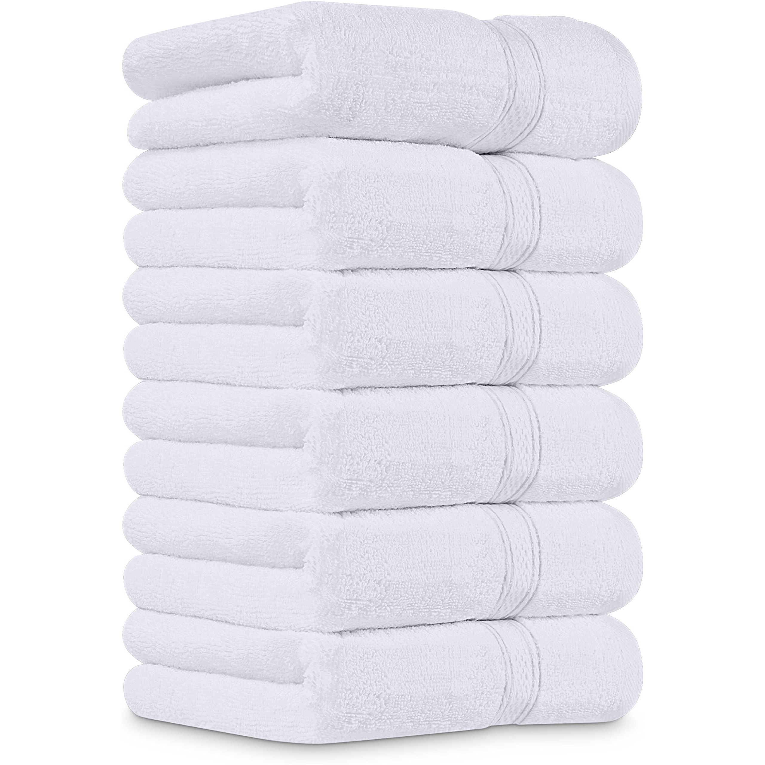 Utopia Towels [6 Pack Premium Hand Towels Set, (16 X 28 Inches) 100% Ring Spun Cotton, Ultra Soft And Highly Absorbent 600Gsm Towels For Bathroom, Gym, Shower, Hotel, And Spa (White)