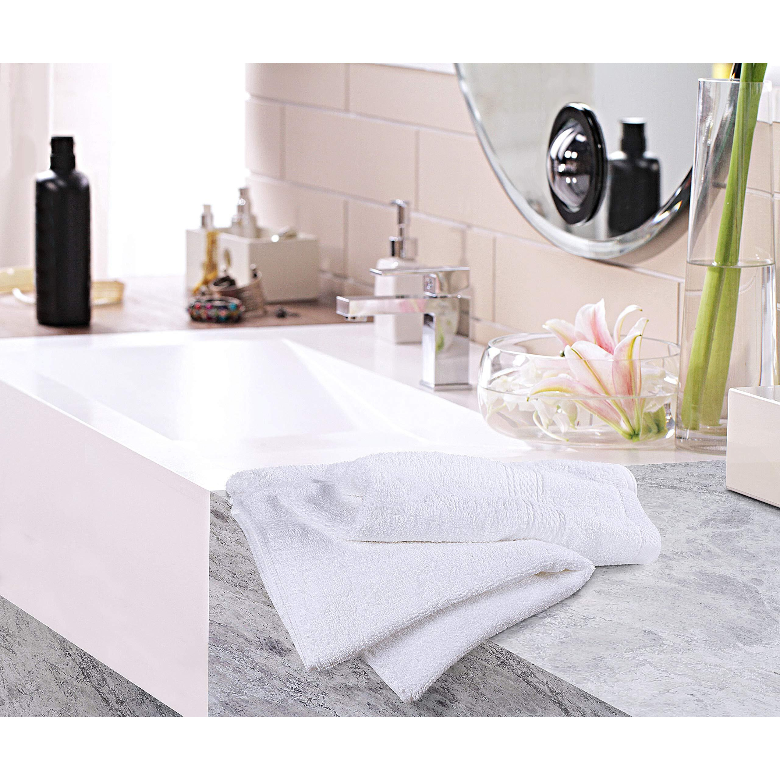 Utopia Towels [6 Pack Premium Hand Towels Set, (16 X 28 Inches) 100% Ring Spun Cotton, Ultra Soft And Highly Absorbent 600Gsm Towels For Bathroom, Gym, Shower, Hotel, And Spa (White)