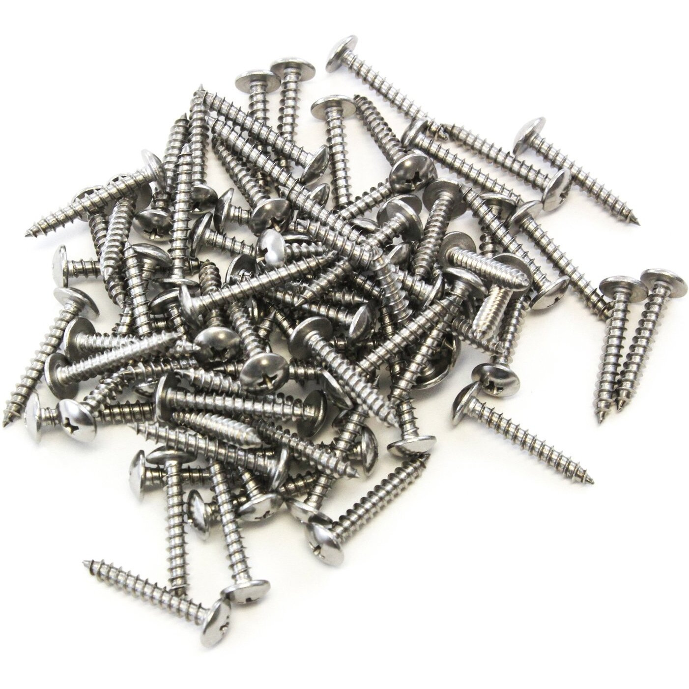 80 Piece Truss Head Screw Set For Dock Bumper Installation Marine Grade Stainless Steel 10 X 1-1/4 Inches Ss