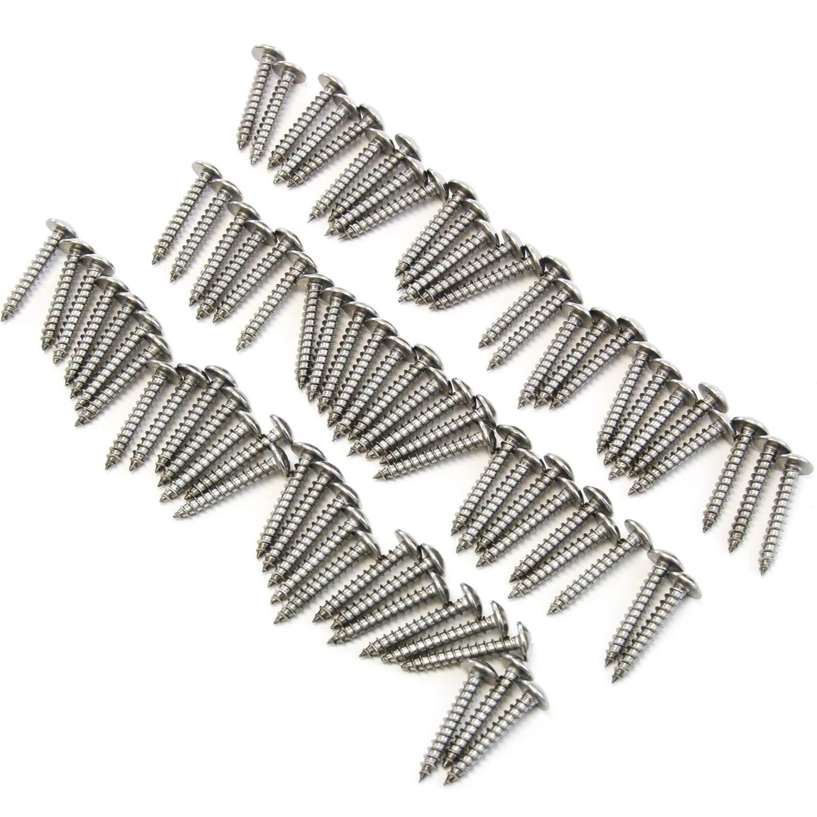 80 Piece Truss Head Screw Set For Dock Bumper Installation Marine Grade Stainless Steel 10 X 1-1/4 Inches Ss