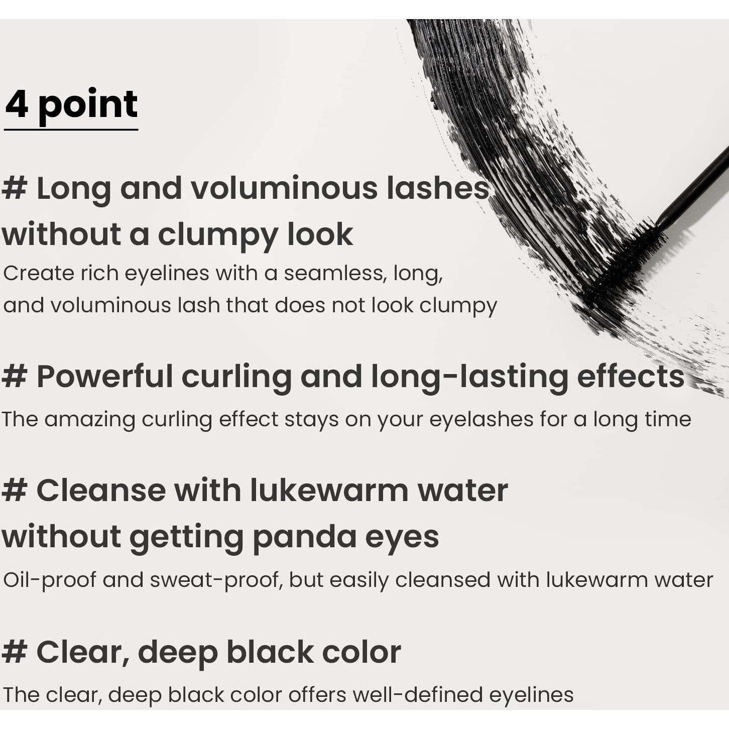 Heimish Dailism Smudge Stop Mascara - 0.32Oz/9G (Curling) | Non-Smudging, Curling Mascara | Washable, Non-Clumping, Waterproof Mascara For Eye Makeup | Kbeauty