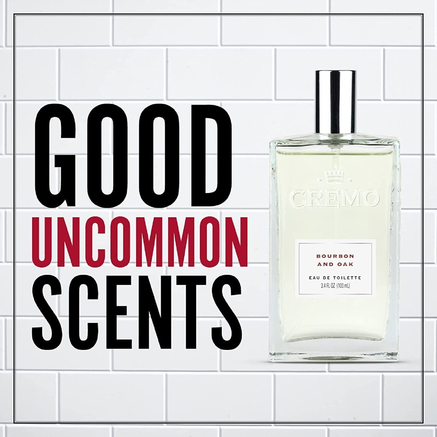 Cremo Cologne For Men - Bourbon & Oak Mens Cologne Spray - A Sophisticated Blend Of Distillers Spice, Fine Bourbon And White Oak, Fragrances For Men, 3.4 Fl Oz