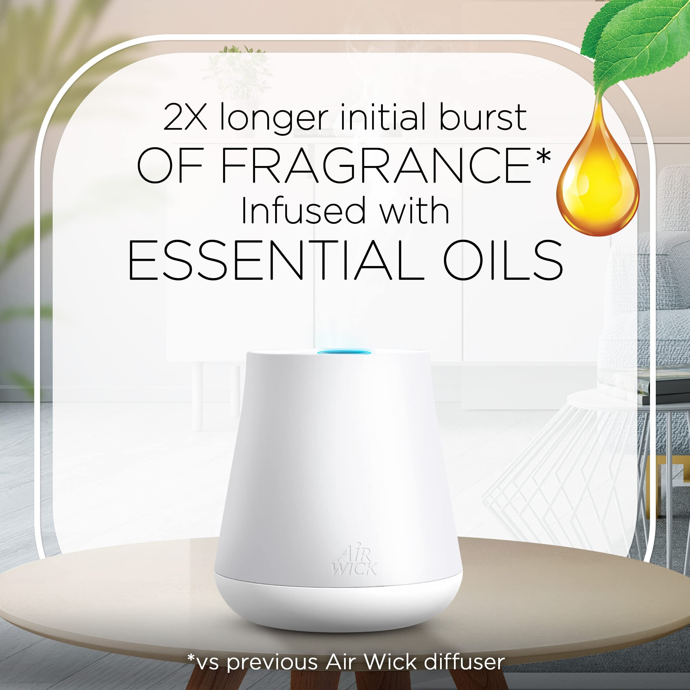 Air Wick Essential Mist, Essential Oil Diffuser, (Diffuser + 1 Refill), Mandarin & Sweet Tangerine, Air Freshener (Device And Packaging May Vary)