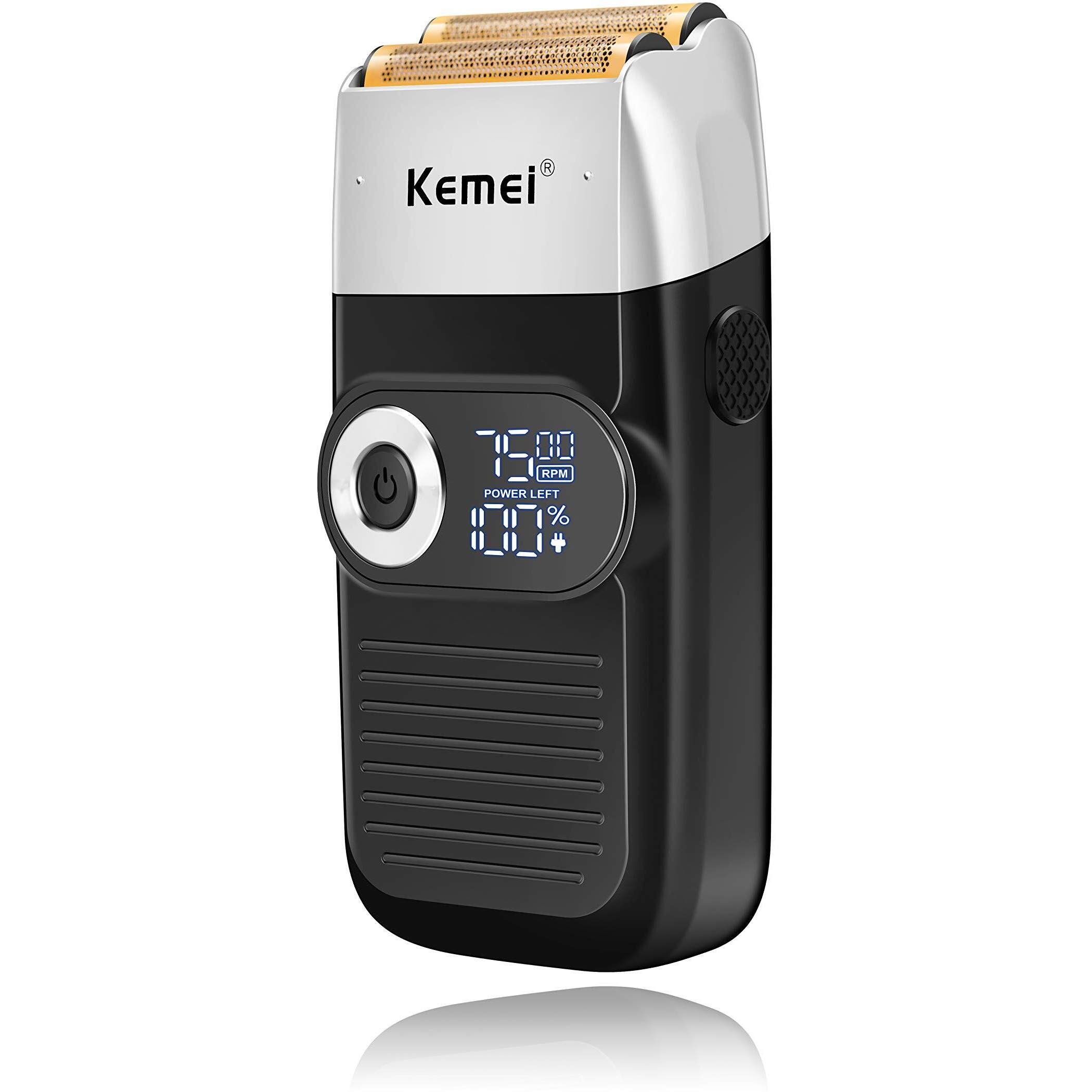 Kemei Foil Professional Electric Shaver For Men Razor With Bald Trimmer Cordless Shavers Rechargeble Led Display 2 In 1