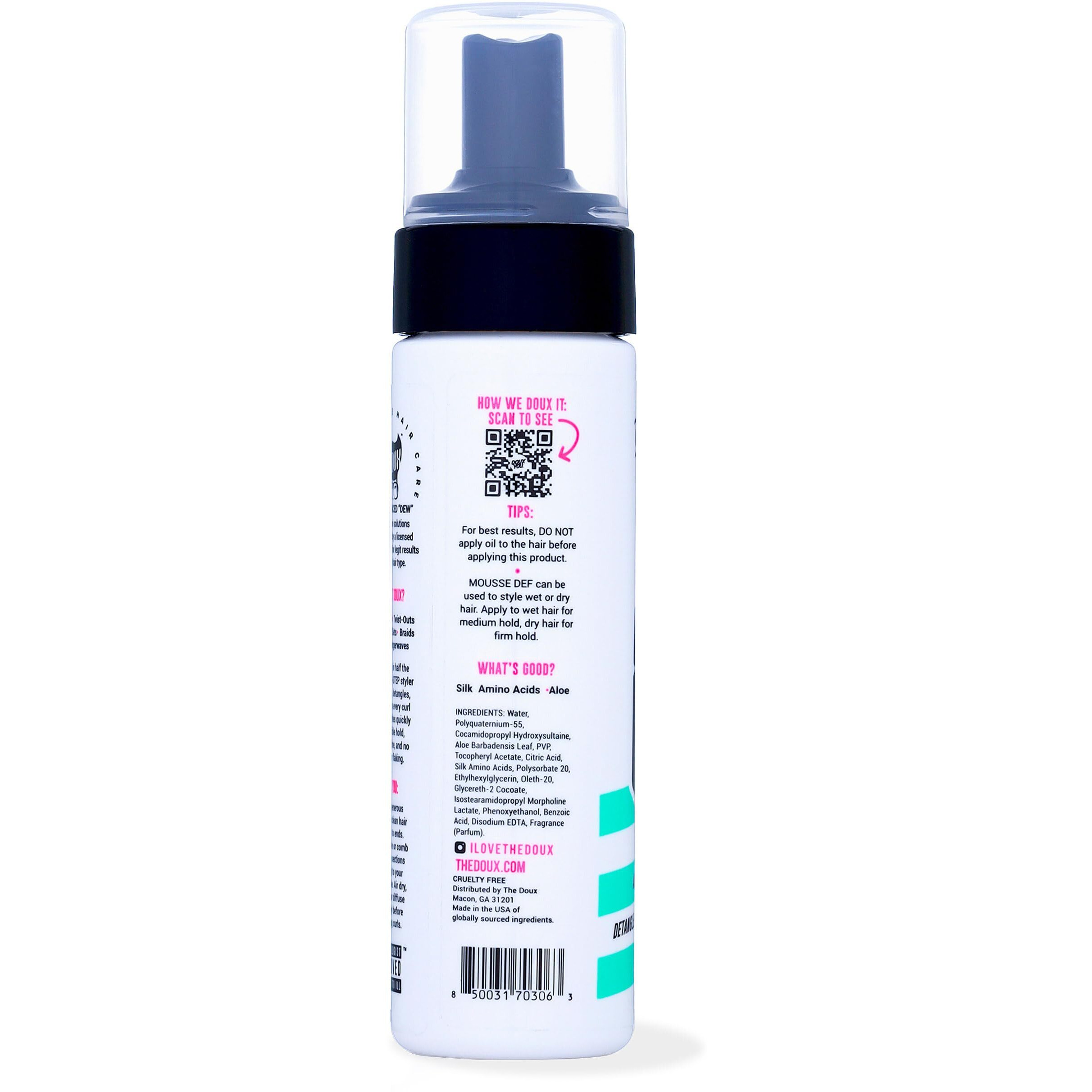 The Doux Mousse Def Texture Foam, Multi-Use Mousse Hair Foam To Style, Condition, Define, Volumize, And Add Shine - 7Oz