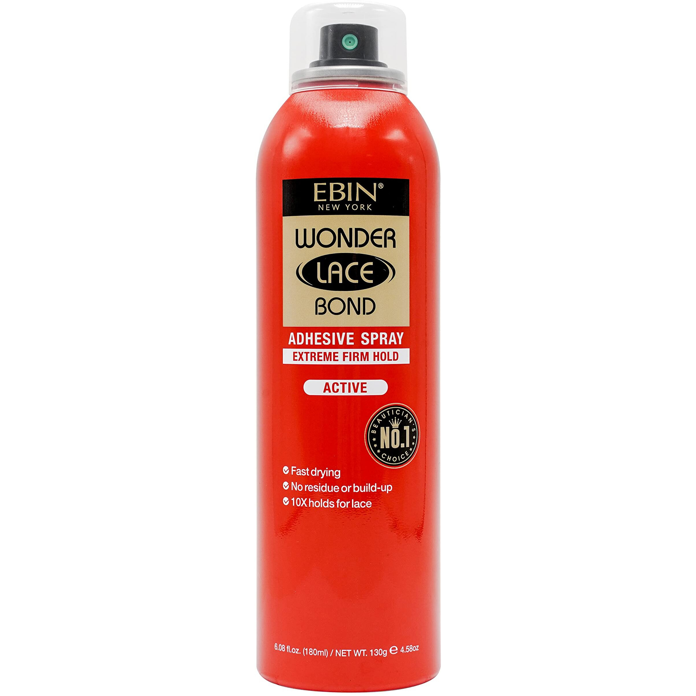 Ebin New York Wonder Lace Bond Adhesive Spray (Extreme Firm Hold, 6.34Oz / 180Ml)