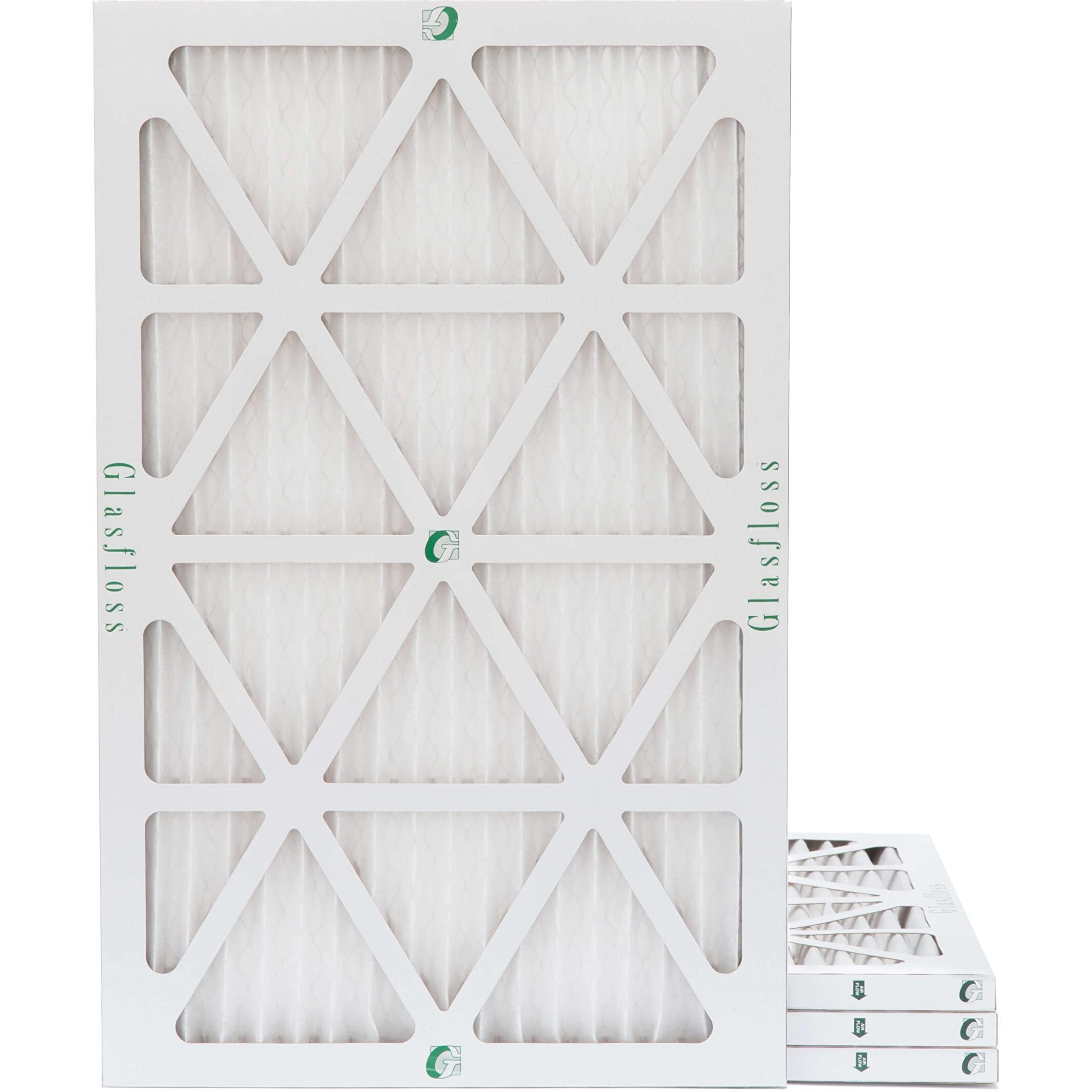 Glasfloss Zl 20X30X1 Merv 10 Air Filters For Ac And Furnace. 4 Pack. Actual Size 19-5/8 X 29-5/8 X 7/8