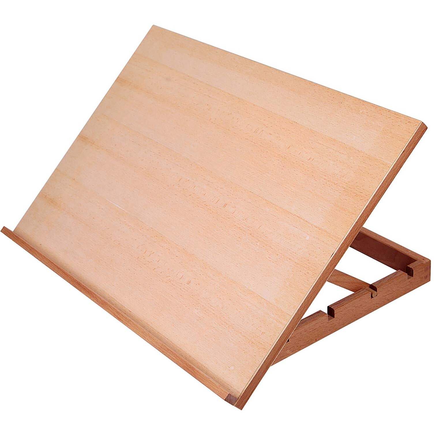 Falling In Art Large 5-Position Wood Drafting Table Easel Drawing And Sketching Board, 23 2/9 Inches By 16 1/2 Inches