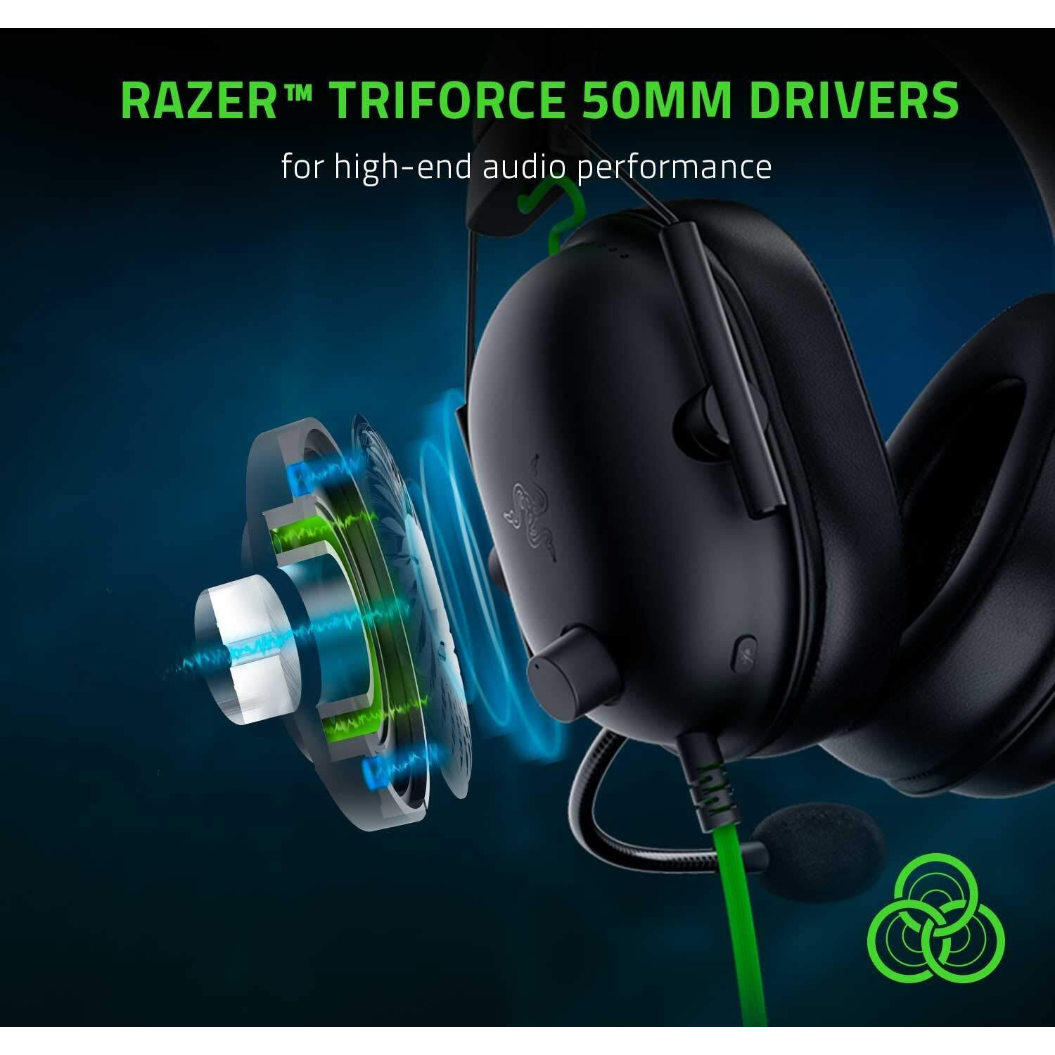 Razer Blackshark V2 X Gaming Headset 7.1 Surround Sound - 50Mm Drivers - Memory Foam Cushion - For Pc, Ps4, Ps5, Switch - 3.5Mm Audio Jack - Black