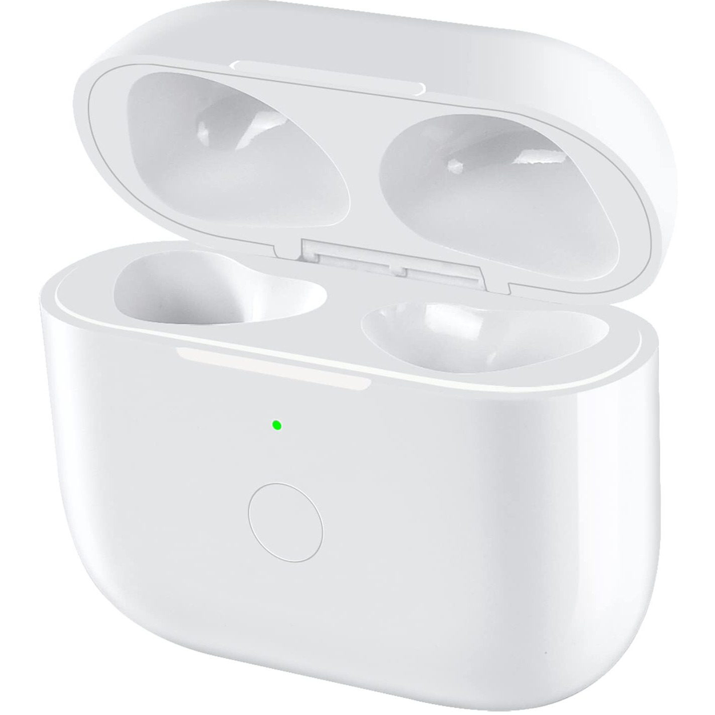 Wireless Charging Case Replacement Compatible With Airpod 3Rd Generation, Air Pod 3 Charger Case With Bluetooth Pairing Sync Button Without Earbuds, White