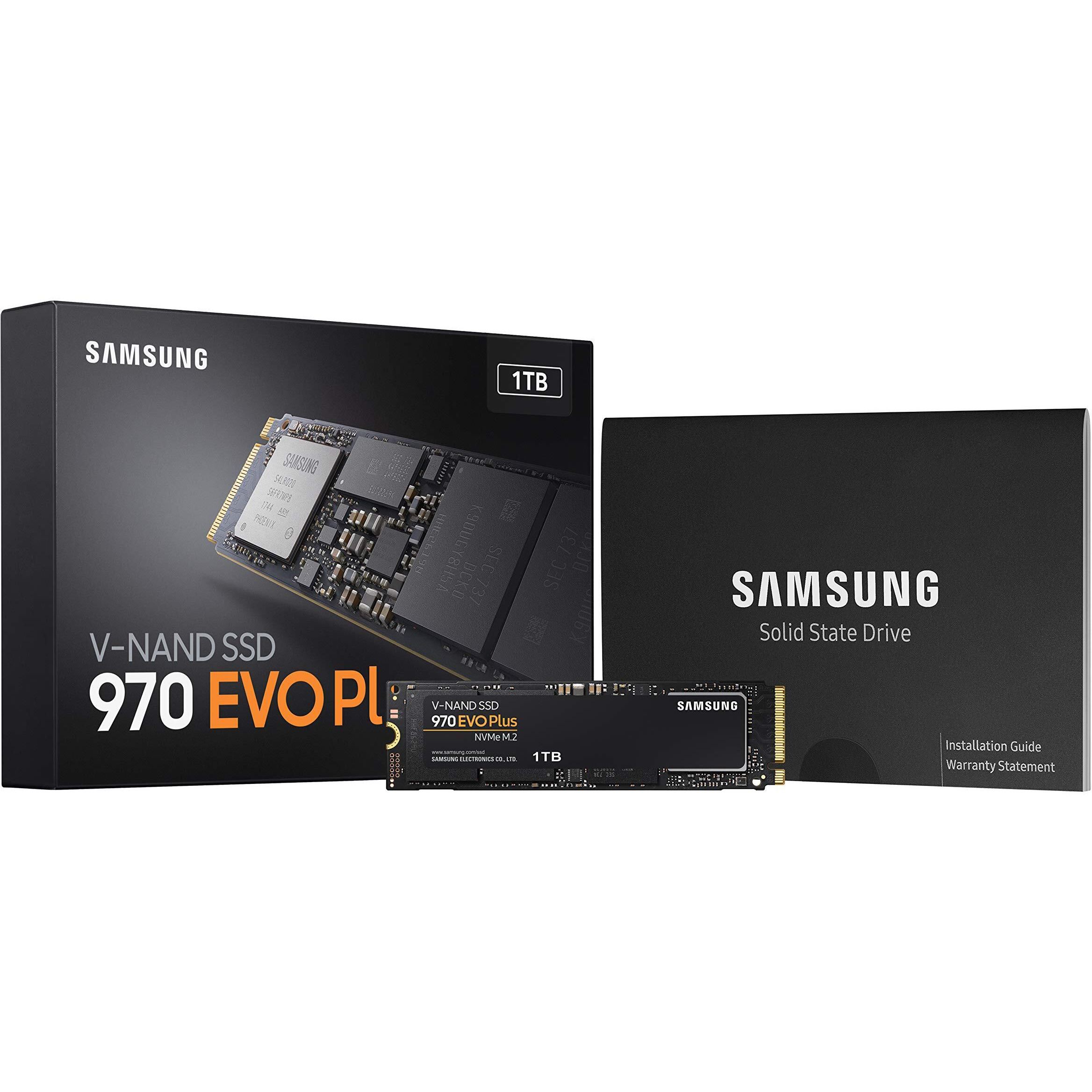 Samsung 970 Evo Plus Ssd 1Tb Nvme M.2 Internal Solid State Drive W/ V-Nand Technology, Storage And Memory Expansion For Gaming, Graphics W/ Heat Control, Max Speed, Mz-V7S1T0B/Am