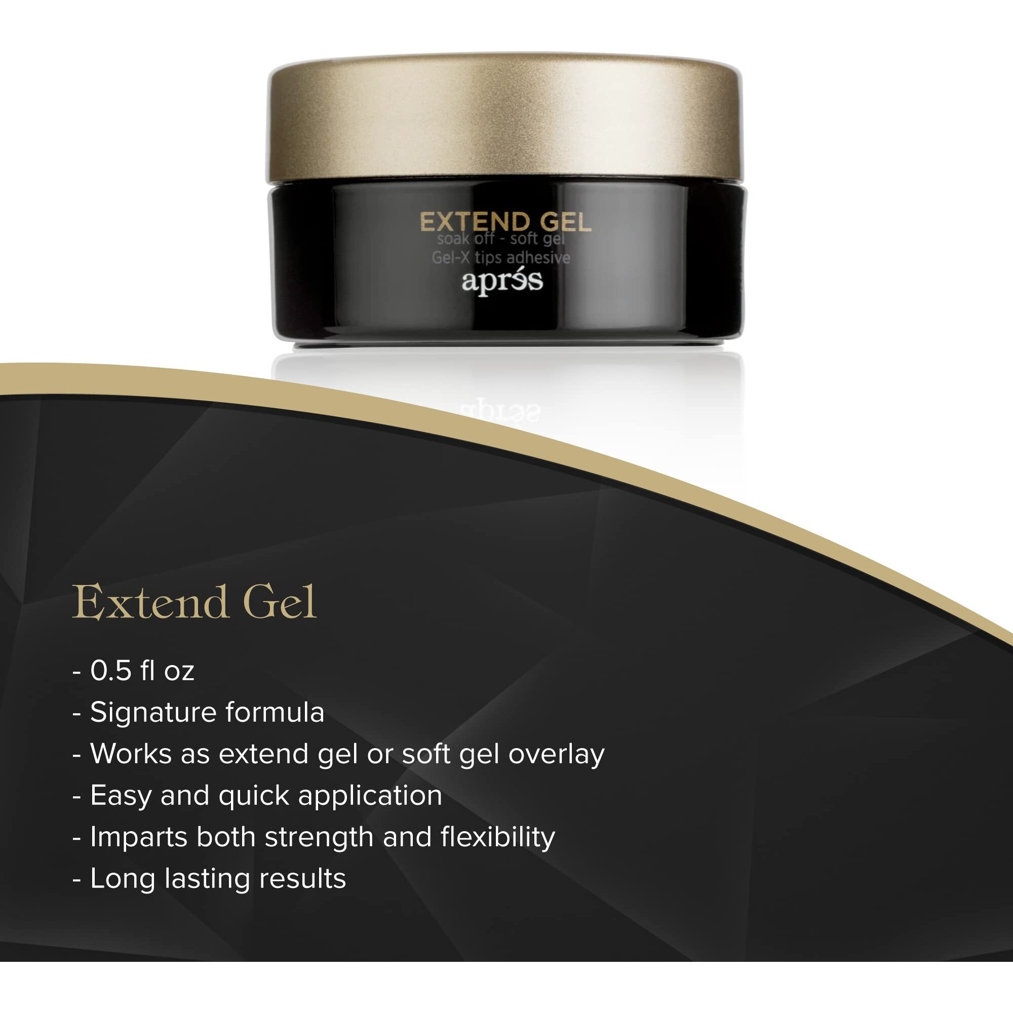 Apres Extend Gel In Jar Gel-X Tips Adhesive Soak Off/Soft Gel 15 Ml / 0.5 Oz