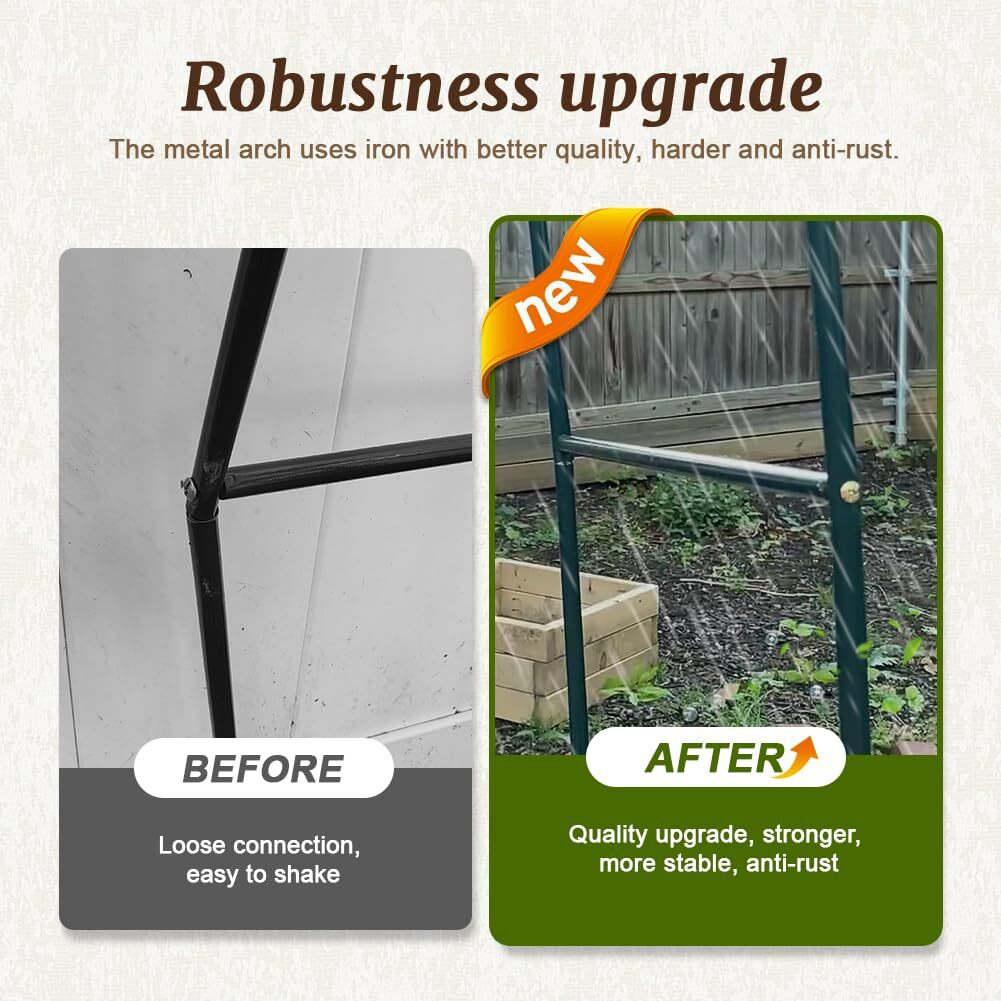 Newsmarts 7.9Ft Metal Garden Arch Army Green Garden Arbor For Climbing Plant Outdoor Wedding Party