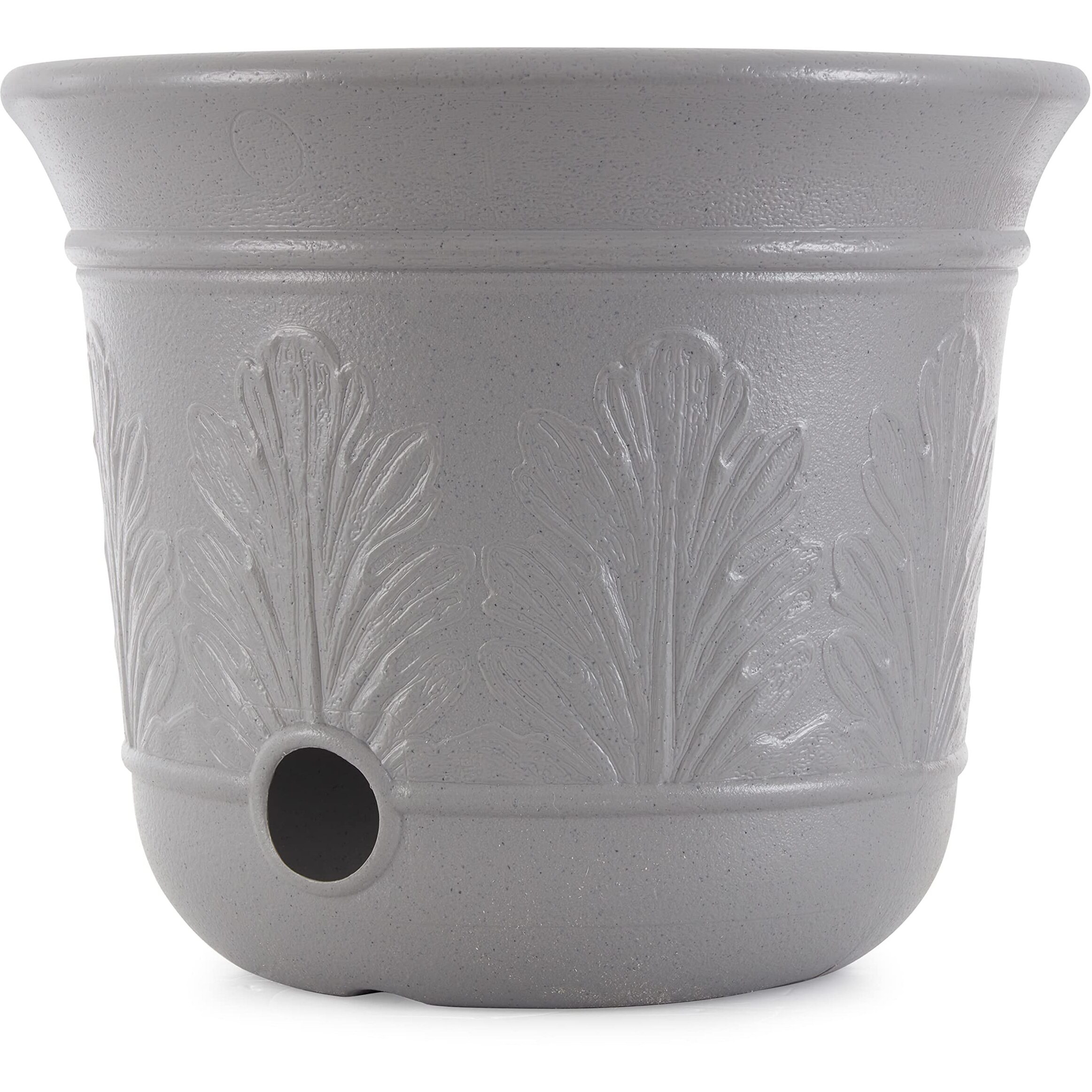 Suncast 300 Foot Heavy Duty 5 Gallon Decorative Plastic Hose Pot For Expandable And Lightweight Hoses, Ideal For Garden, Patio And Backyard Use