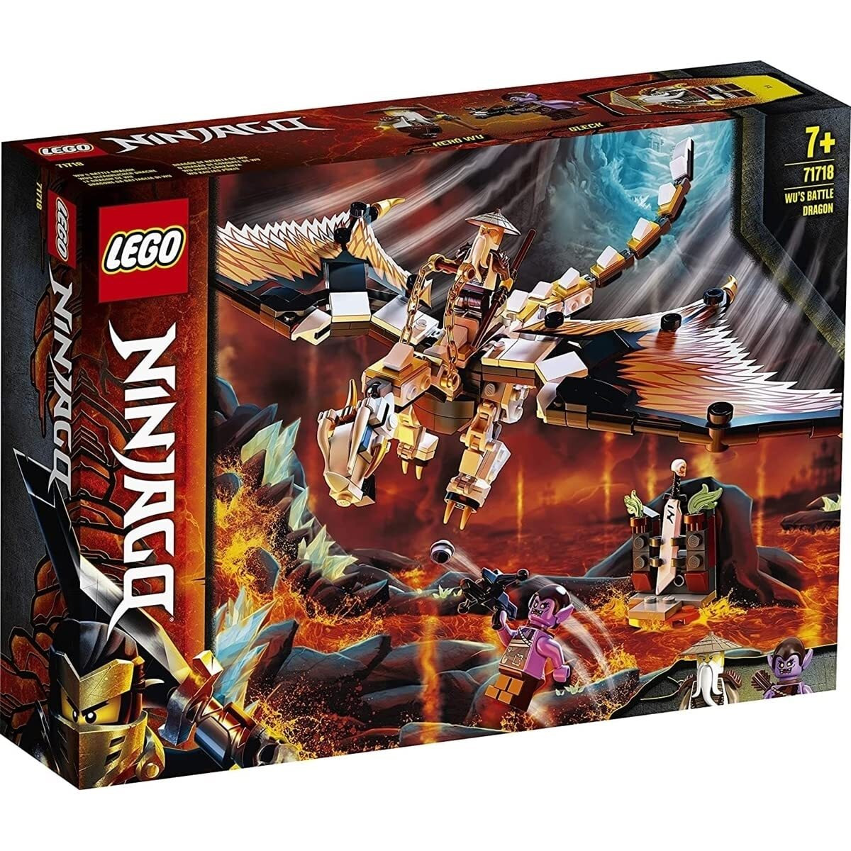 Lego Ninjago Wus Battle Dragon 71718 Ninja Battle Set Building Kit Featuring Buildable Figures (321 Pieces)