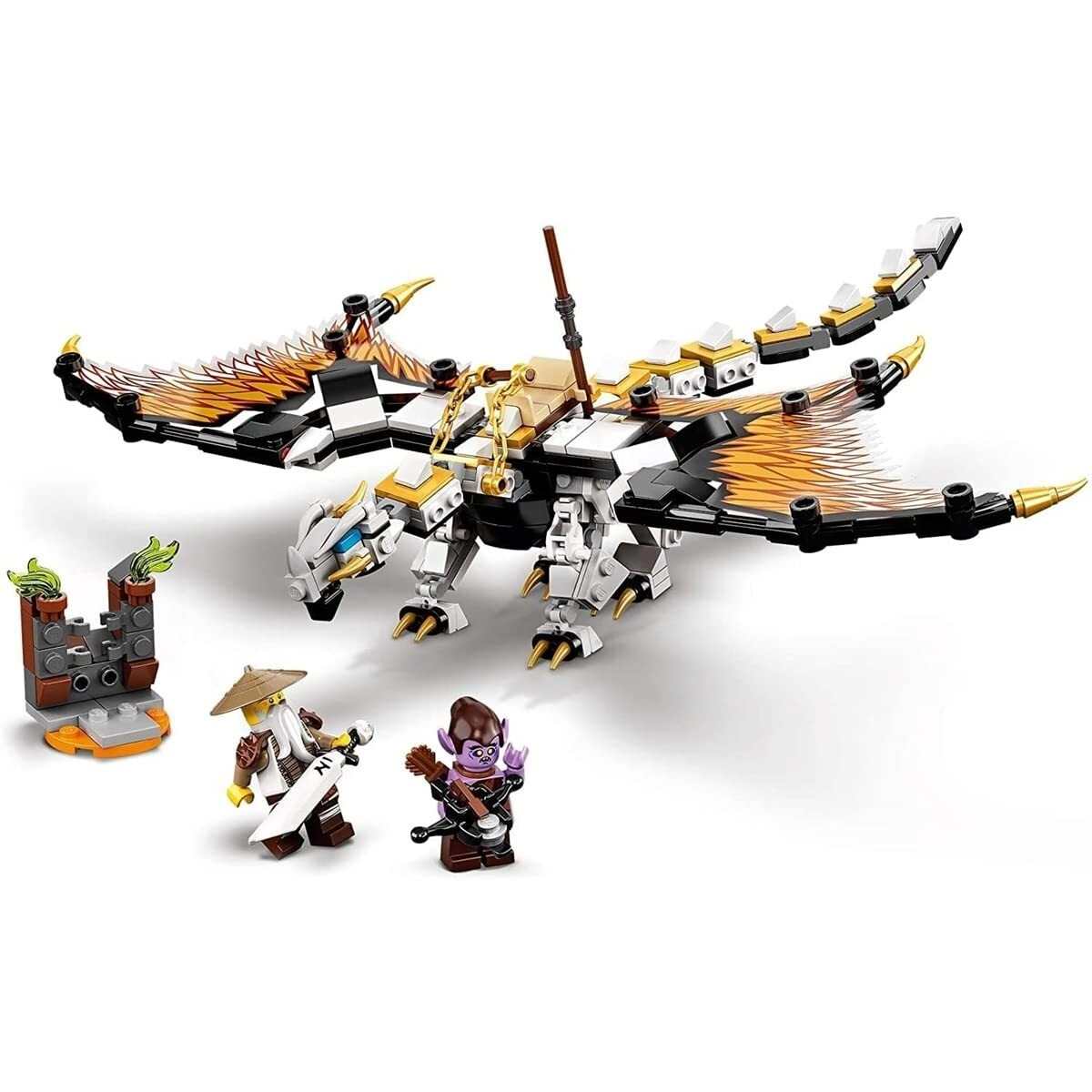Lego Ninjago Wus Battle Dragon 71718 Ninja Battle Set Building Kit Featuring Buildable Figures (321 Pieces)