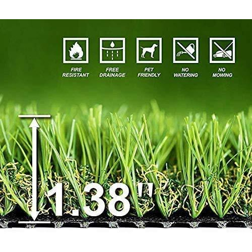 Wmg Grass Premium Artificial Grass, Drainage Mat, 3' X 5' Artificial Turf For Dogs, Cats, Pets, Turf Realistic Indoor/Outdoor For Garden, Patio (15 Sq Ft)