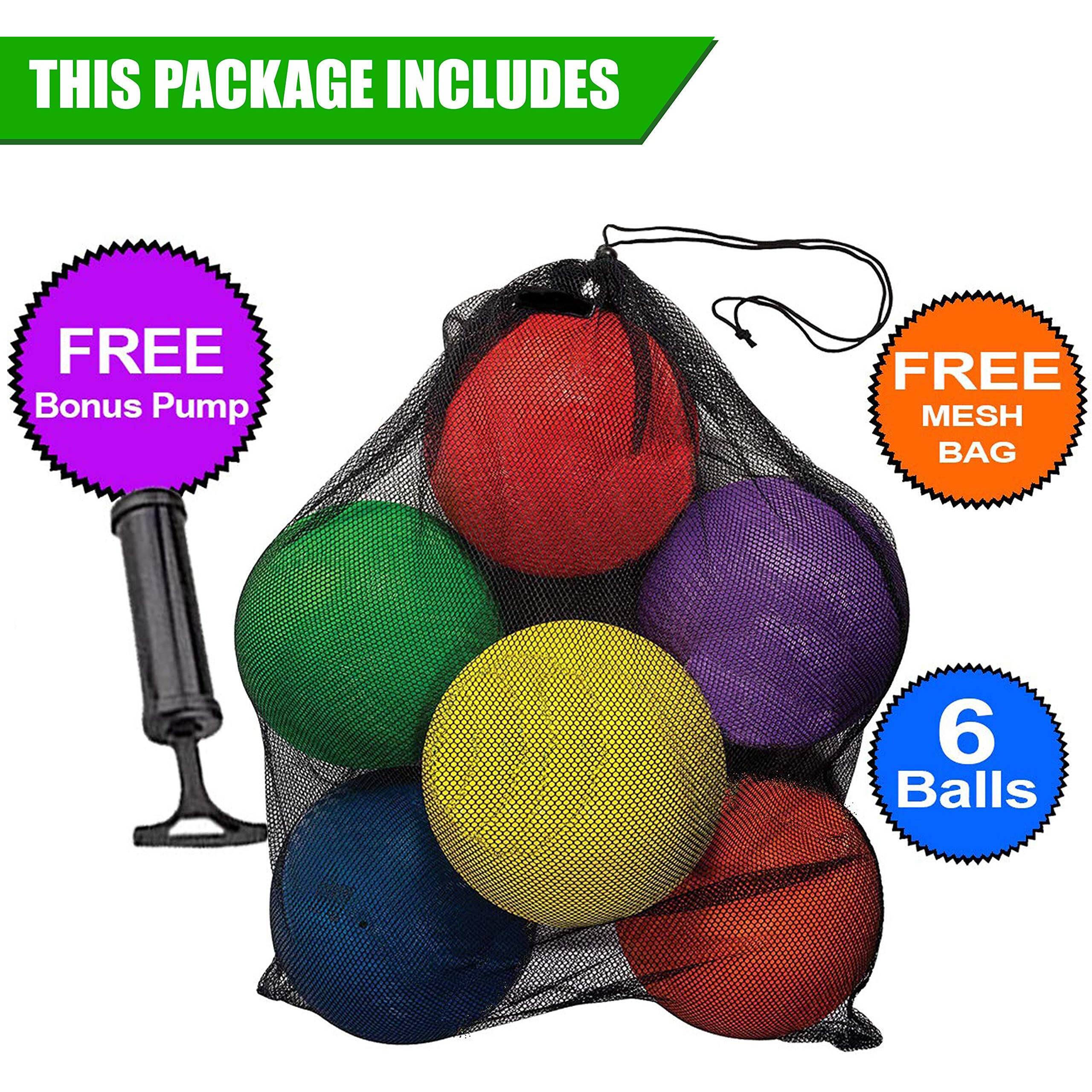 Toysopoly Playground Balls 8.5 Inch, Kickball Dodgeball For Kids And Adults - Bouncing Dodge Ball, Handball, Square Game For Outdoor & Indoor + Free Pump & Mesh Bag