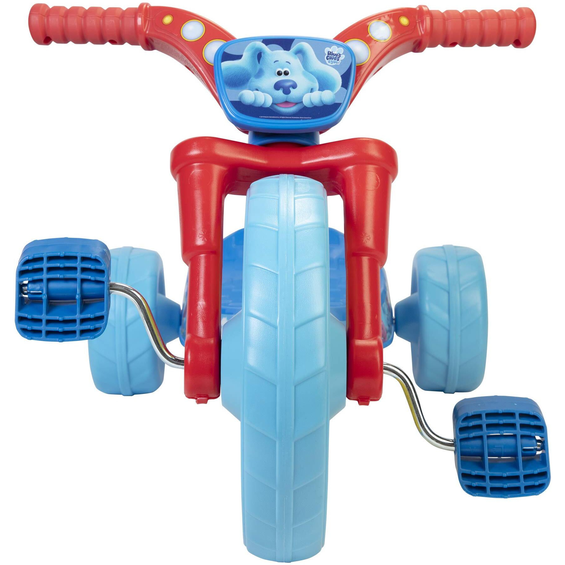 Blue's Clues & You Ride-On 10"" Fly Wheels Junior Cruiser Tricycle With Sounds - Toddler Bike Trike, Ages 18-36M, For Kids 33   -35    Tall - 35 Lbs. Weight Limit