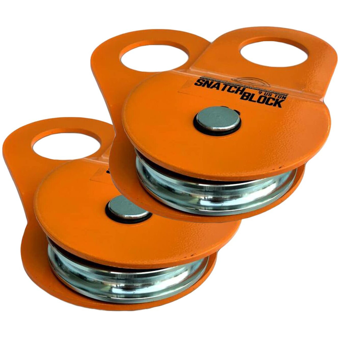 Gearamerica 9 Us Ton Winch Snatch Block Pulley | Block And Tackle Pulley System For Synthetic Rope Or Steel Cable | Heavy Duty Offroad Recovery Accessory For Truck, Tractor, Atv & Utv (2 Pack)