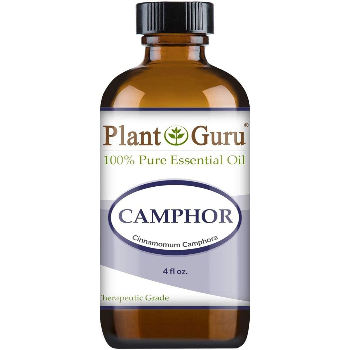 Plant Guru Camphor Essential Oil 4 Oz 100% Pure Undiluted Therapeutic Grade For Skin, Body, Hair Growth And Aromatherapy Diffuser