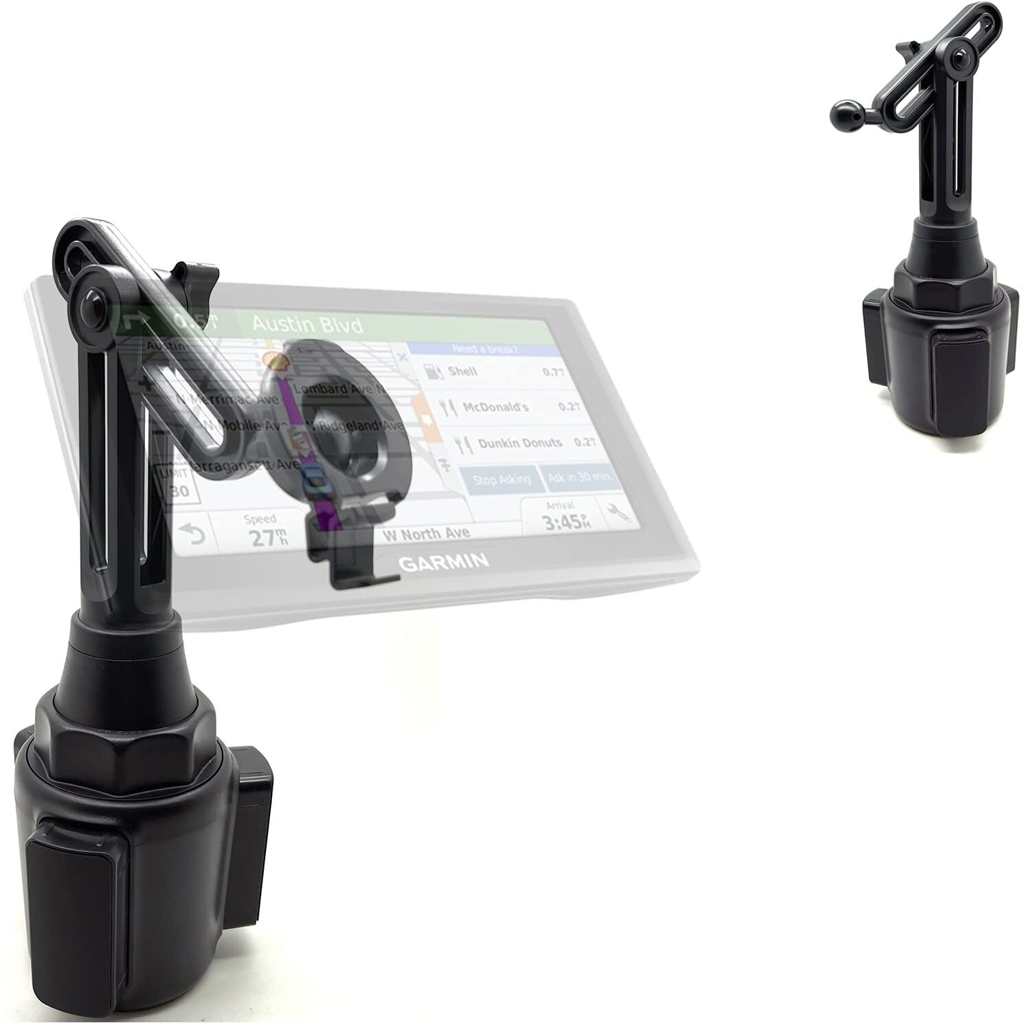 Chargercity Height Adjustable Car Cup Holder Mount For Garmin Drive Drivesmart 51 52 53 54 55 56 57 58 60 60Lm 60Lmt 61 61Lm 61Lmts 65 65Lmt 66 67 68Lmt 70 70Lmt Lm Lmt Gps