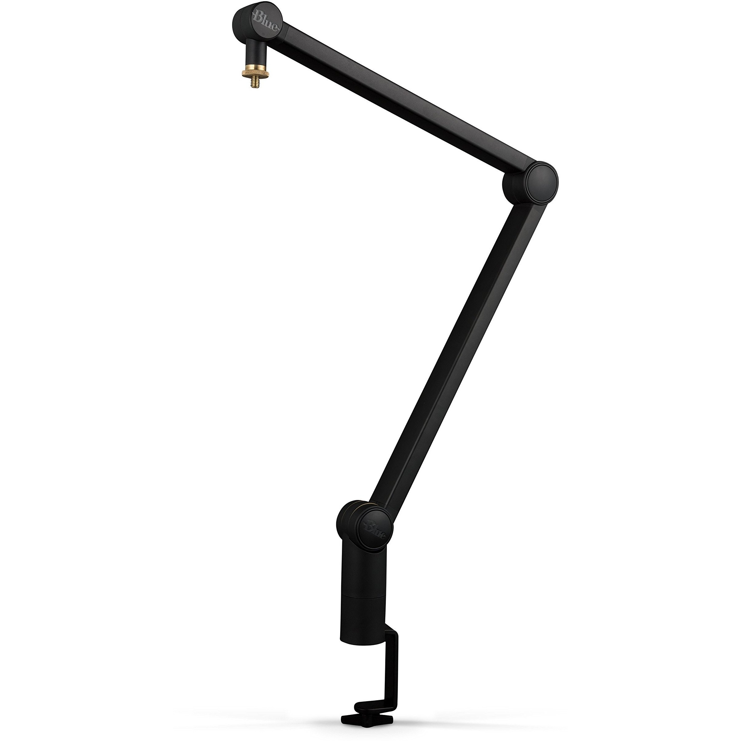 Blue Microphones Compass Premium Tube-Style Microphone Broadcast Boom Arm With Internal Springs, Desktop Clamp And Built-In Cable Management For Recording, Gaming, Streaming, Podcasting - Black