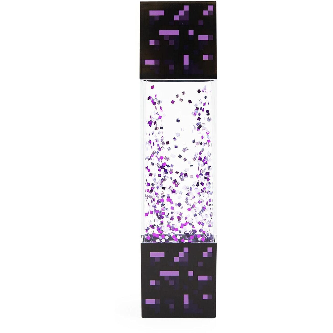Ukonic Minecraft Multi-Nether Portal Glitter Motion Lamp | Led Light, Bedside Table Lamp For Desk | Home Decor Accessories And Room Essentials | Official Video Game Collectible | 12 Inches Tall