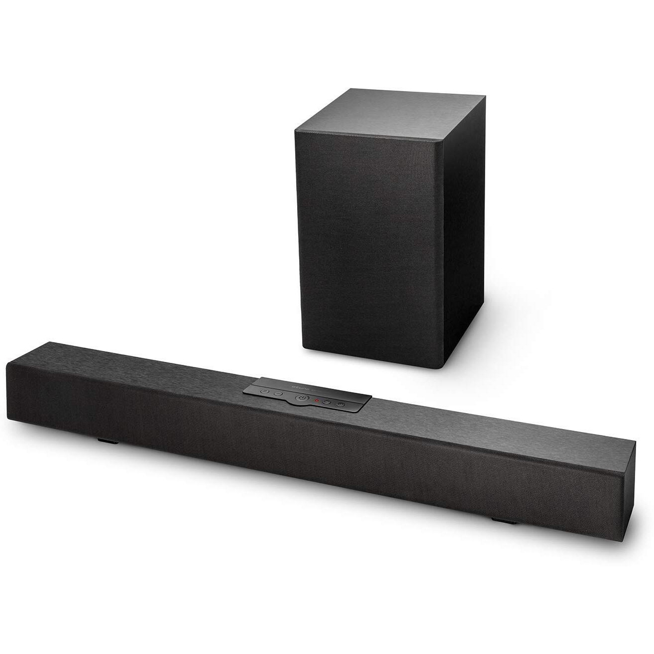 Atune Analog Tv Wired Wireless Sound Bar, Bluetooth 5.0 Soundbar With Wireless Subwoofer, Compatible With 2.1 Channel Dolby Digital - 30In
