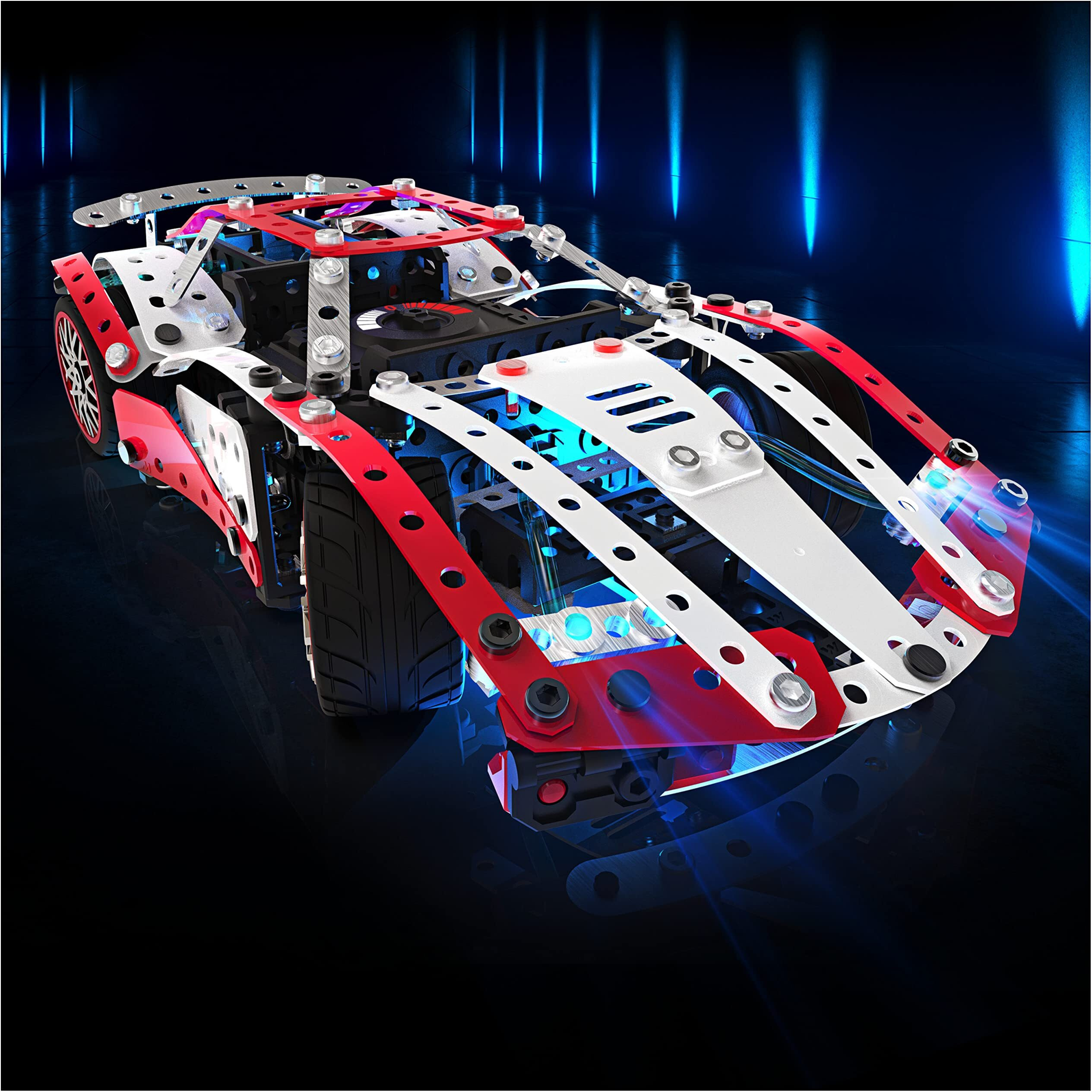 Meccano, 25-In-1 Motorized Supercar Stem Model Building Kit With 347 Parts, Real Tools And Working Lights, Kids Toys For Ages 10 And Up