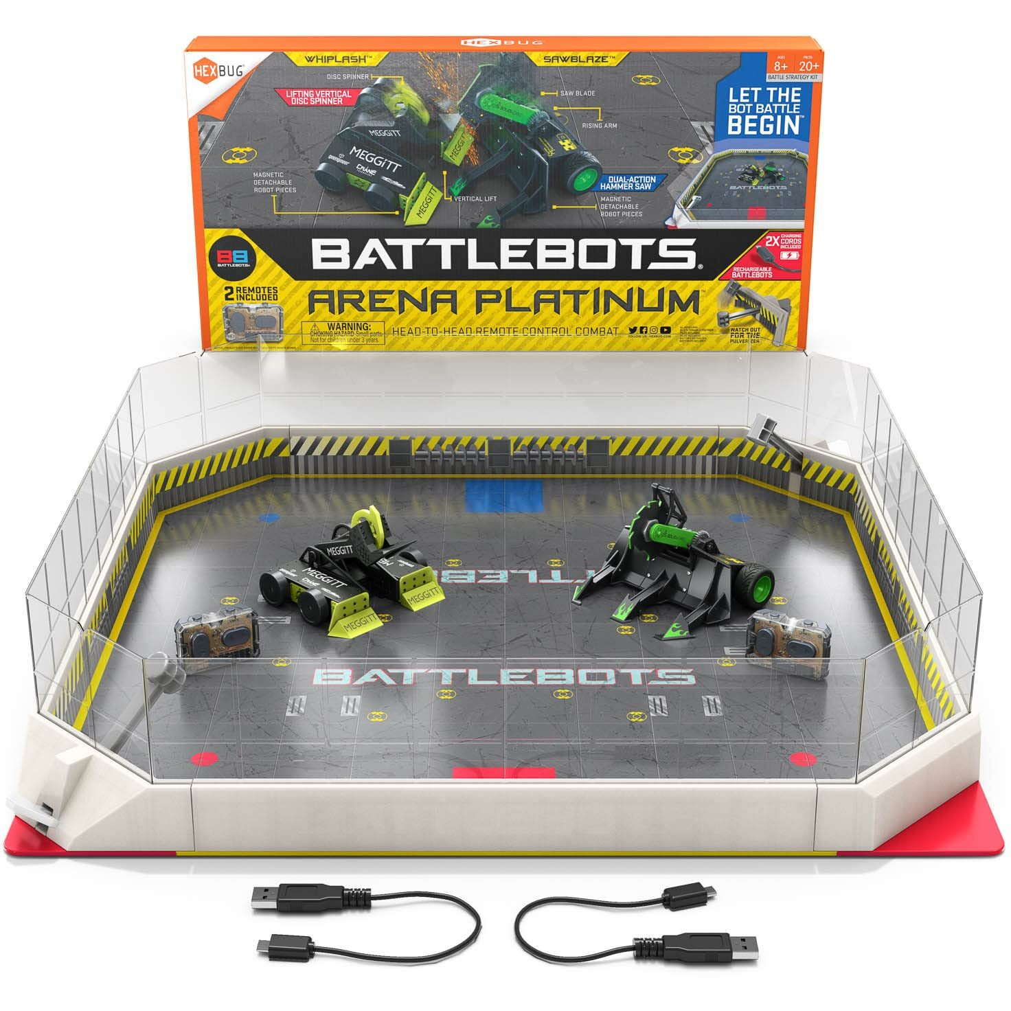 Hexbug Battlebots Arena Platinum - Multiplayer Remote Control Robot Toy For Kids - For Boys And Girls Ages 8 And Up