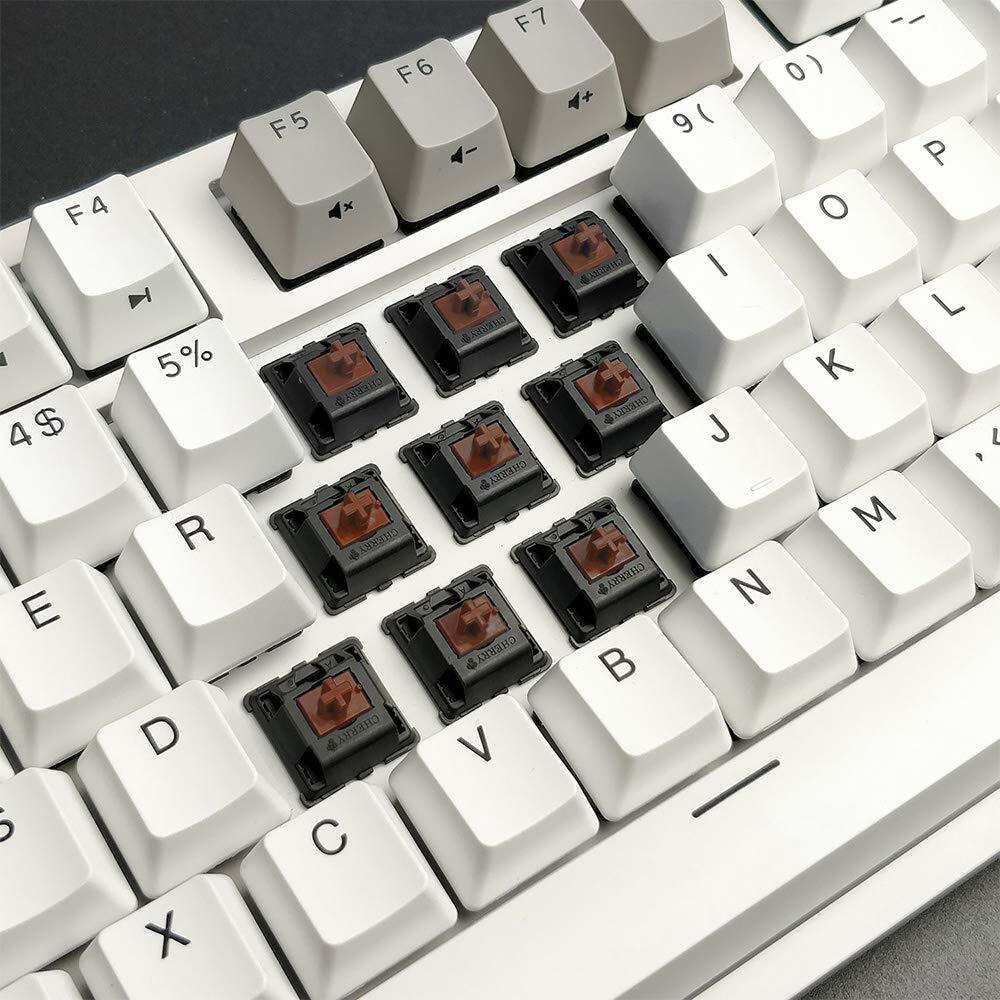 Durgod Taurus K320 Tkl Mechanical Gaming Keyboard - 87 Keys - Double Shot Pbt - Nkro - Usb Type C (Cherry Brown, White)