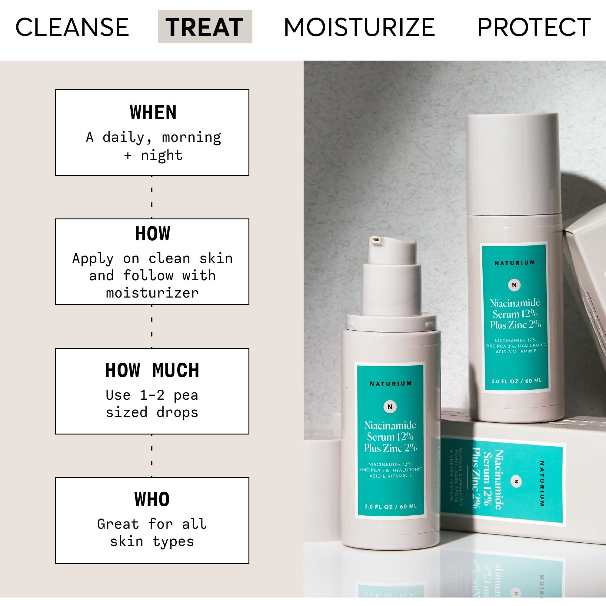 Naturium Niacinamide Face Serum 12% Plus Zinc 2% Jumbo, Anti-Aging, Pore Minimizer & Dark Spot Corrector With Hyaluronic Acid & Vitamin E, Vegan & Cruelty-Free, 2 Oz