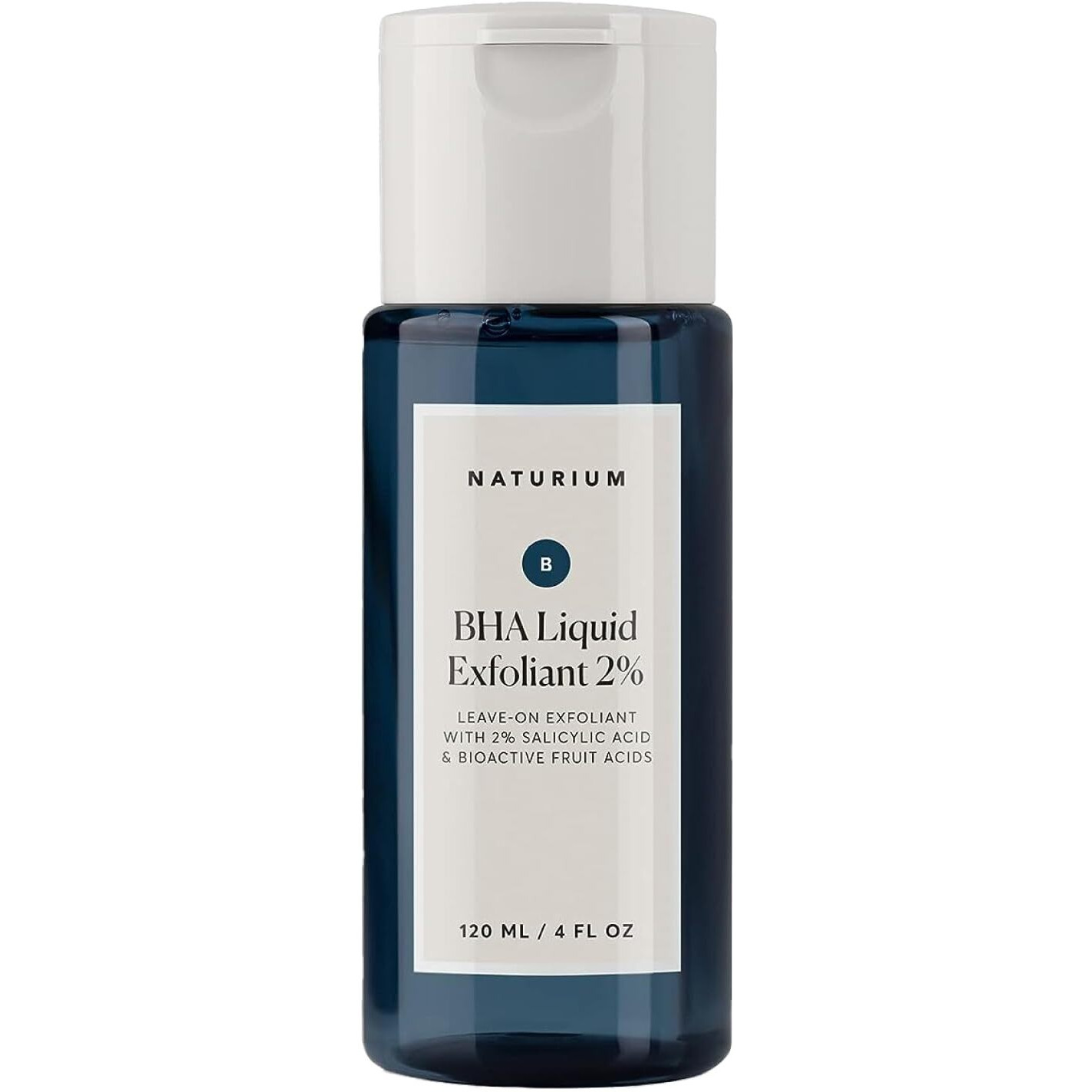 Naturium Bha Liquid Exfoliant 2%, Leave-On Face & Skin Care Exfoliating Pore Treatment, With Salicylic Acid & Bioactive Fruit Acids, 4 Oz