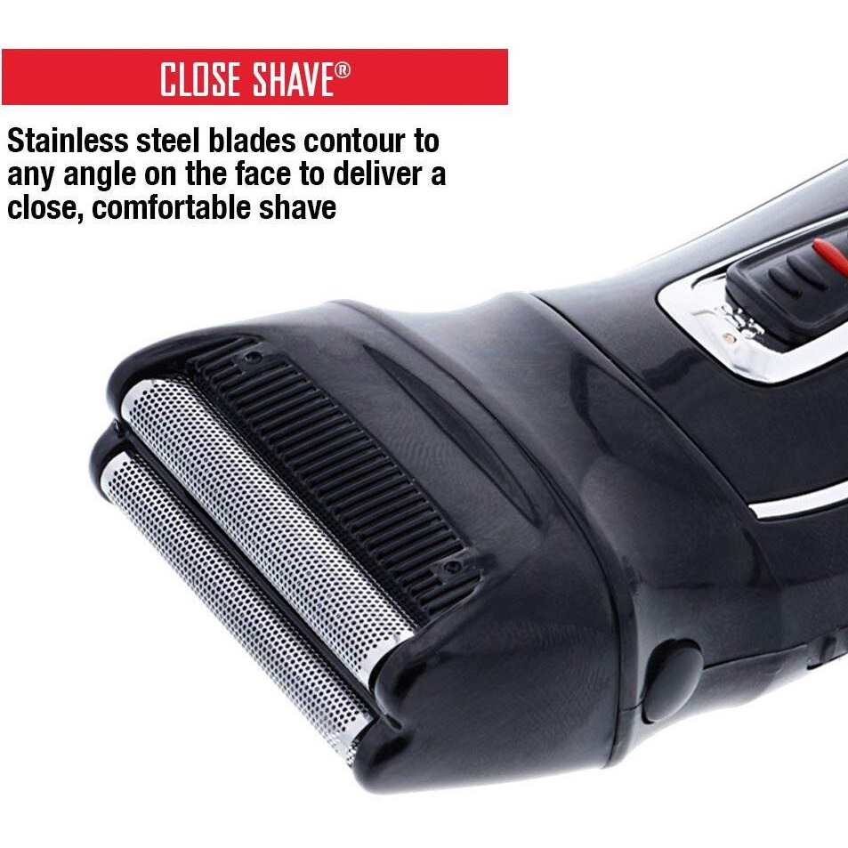 Barbasol Rechargeable Electric Foil Shaver With Stainless Steel Blades And Pop Up Trimmer