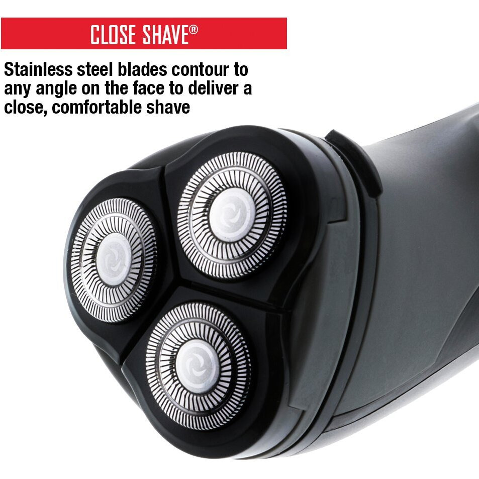 Xtreme Digital Lifestyle Accessories Barbasol Rechargeable Electric Rotary Shaver With Stainless Steel Blades And Pop Up Trimmer