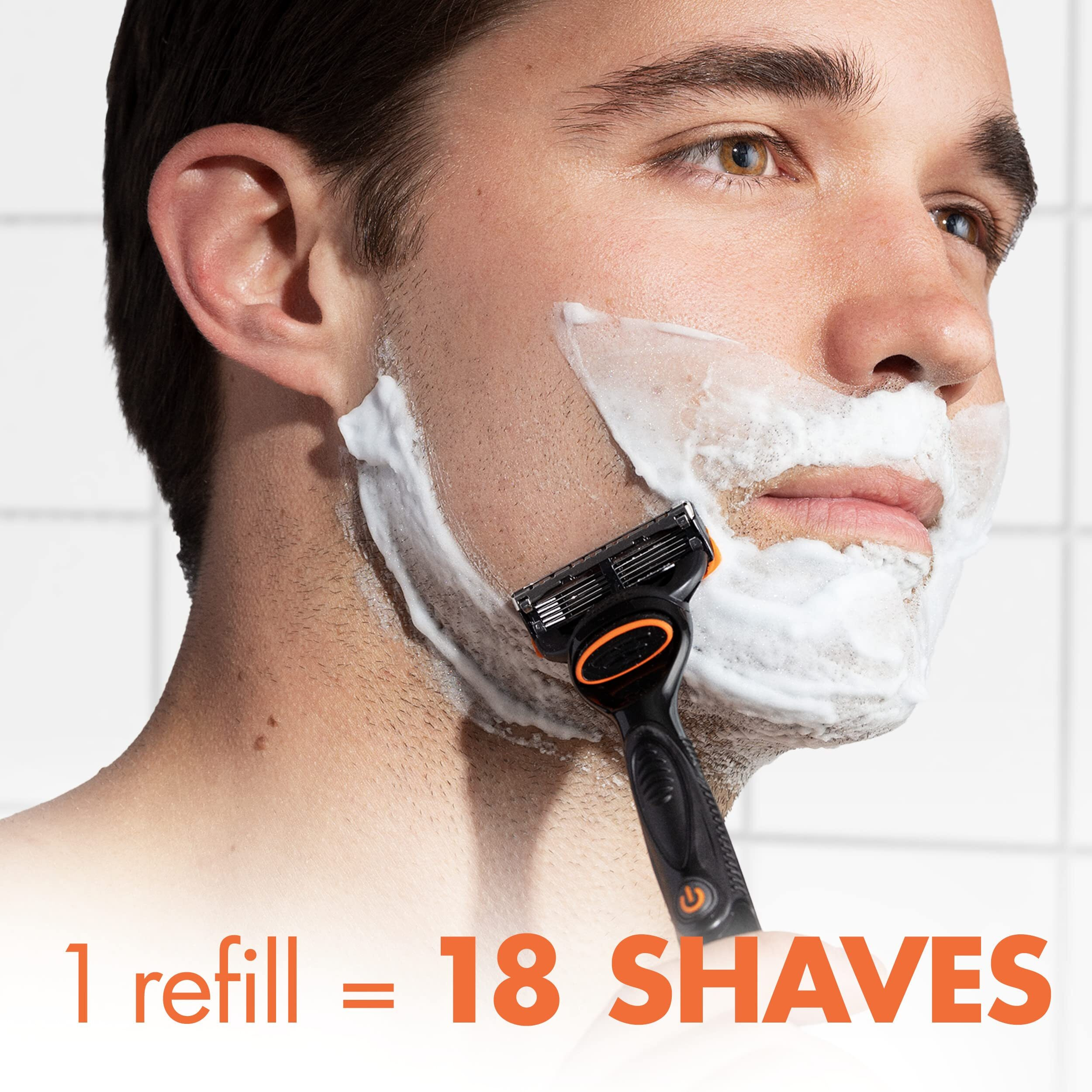Gillette Fusion5 Power Razor For Men, 1 Gillette Power Razor Handle + 1 Blade Refill