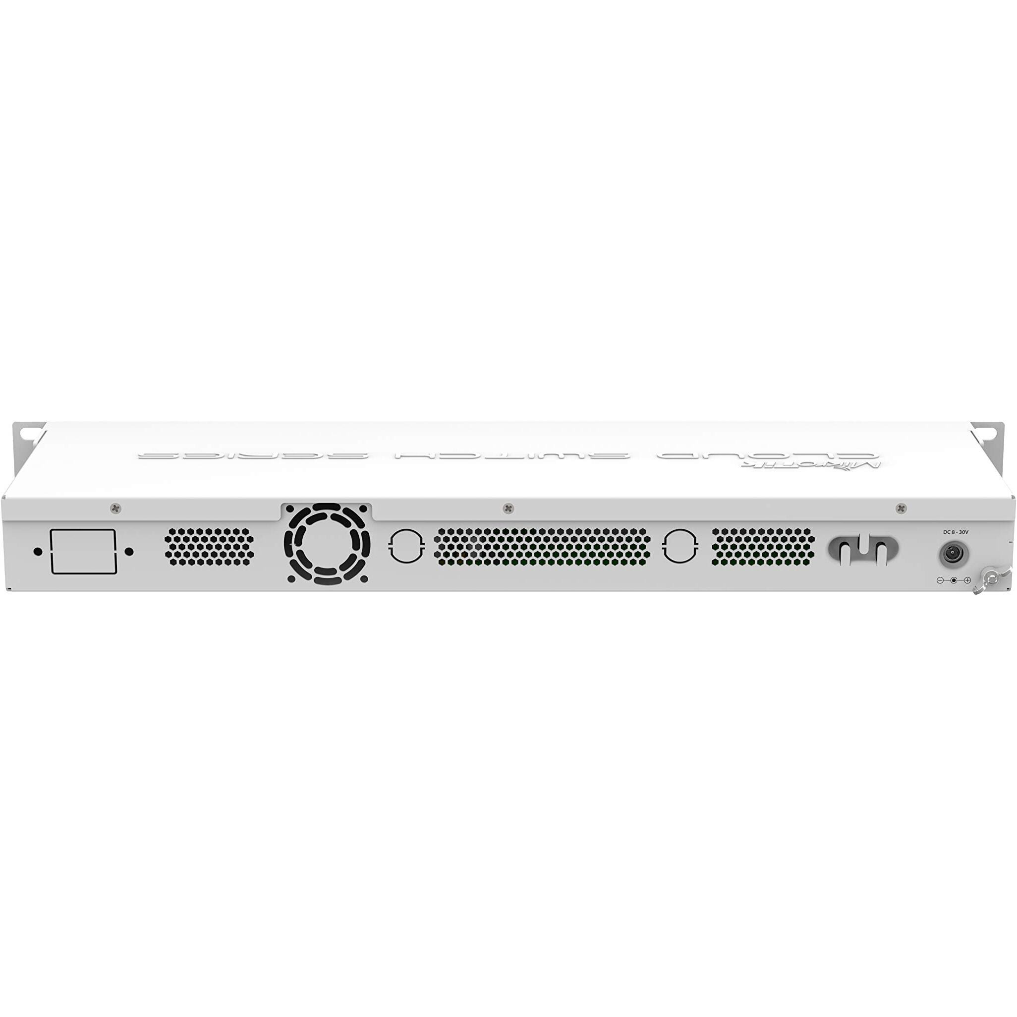 Mikrotik Css326-24G-2S+Rm Managed Gigabit Ethernet (10/100/1000) Supports Power Over Ethernet (Poe) 1U Network Switch, White