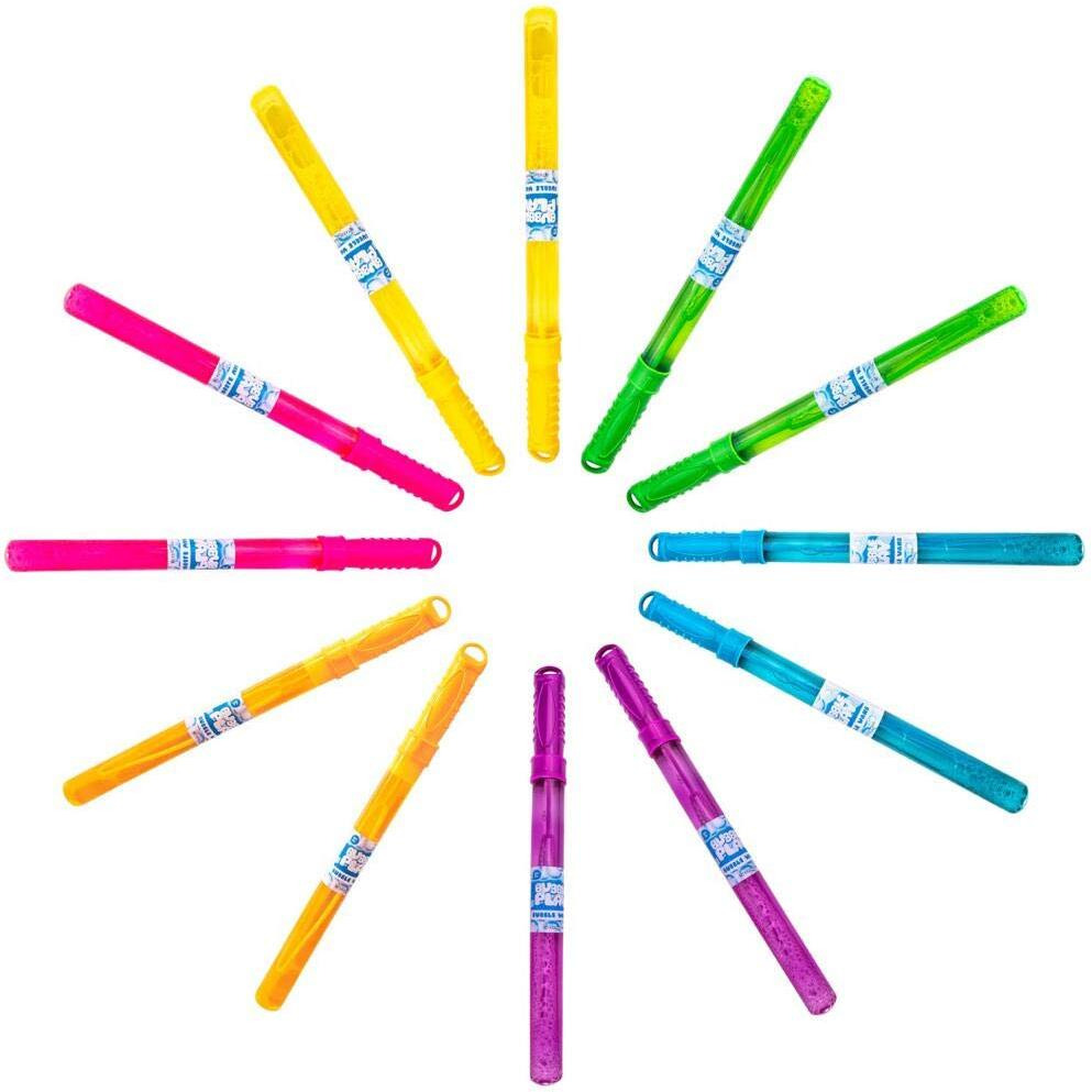Bubble Play Giant Bubble Wands For Kids, 12 Pack - 14"", Super Value Party Favors And Summer Toys Fun