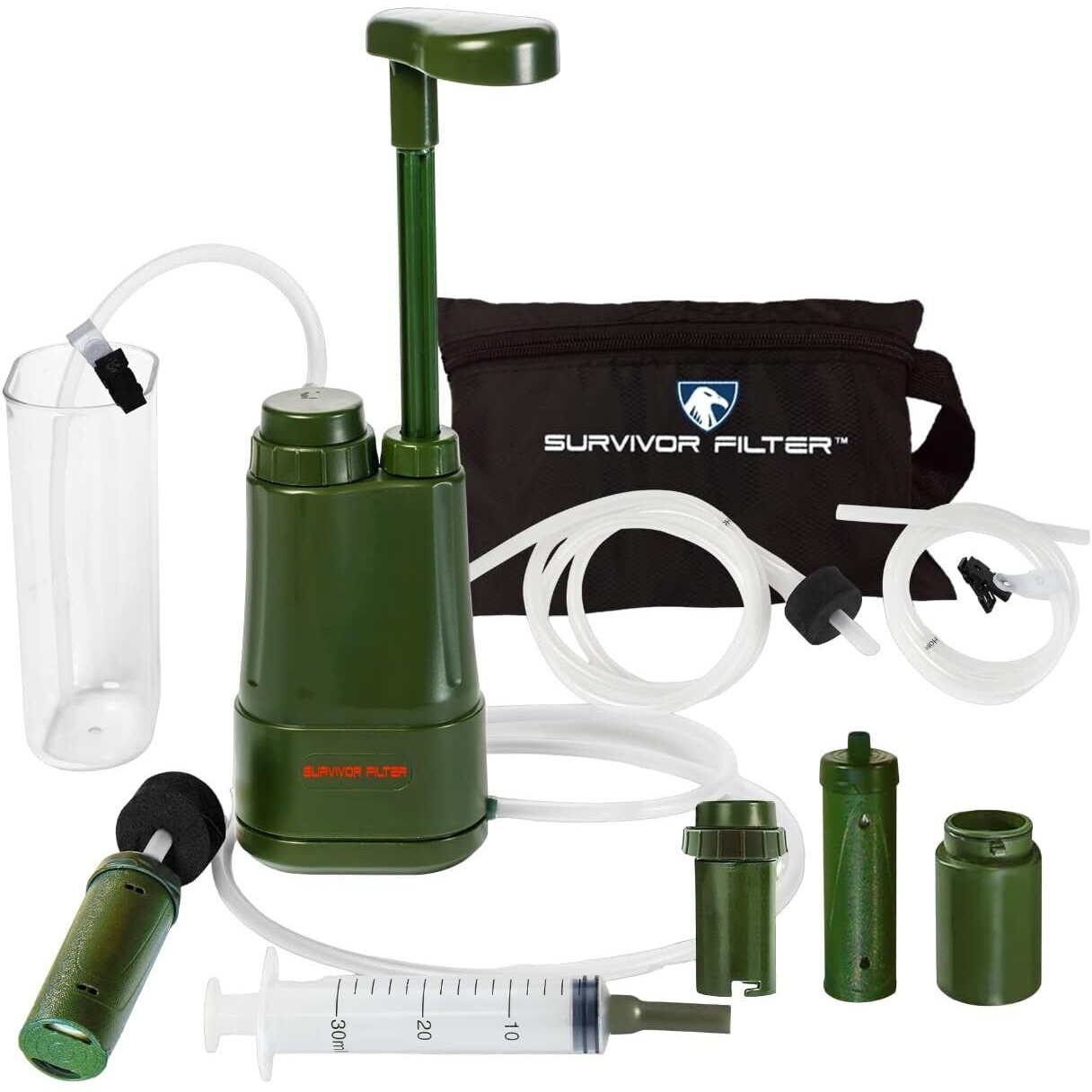 Survivor Filter Pro Extender Series - Portable Water Filter Pump With Extra Replacement Filters