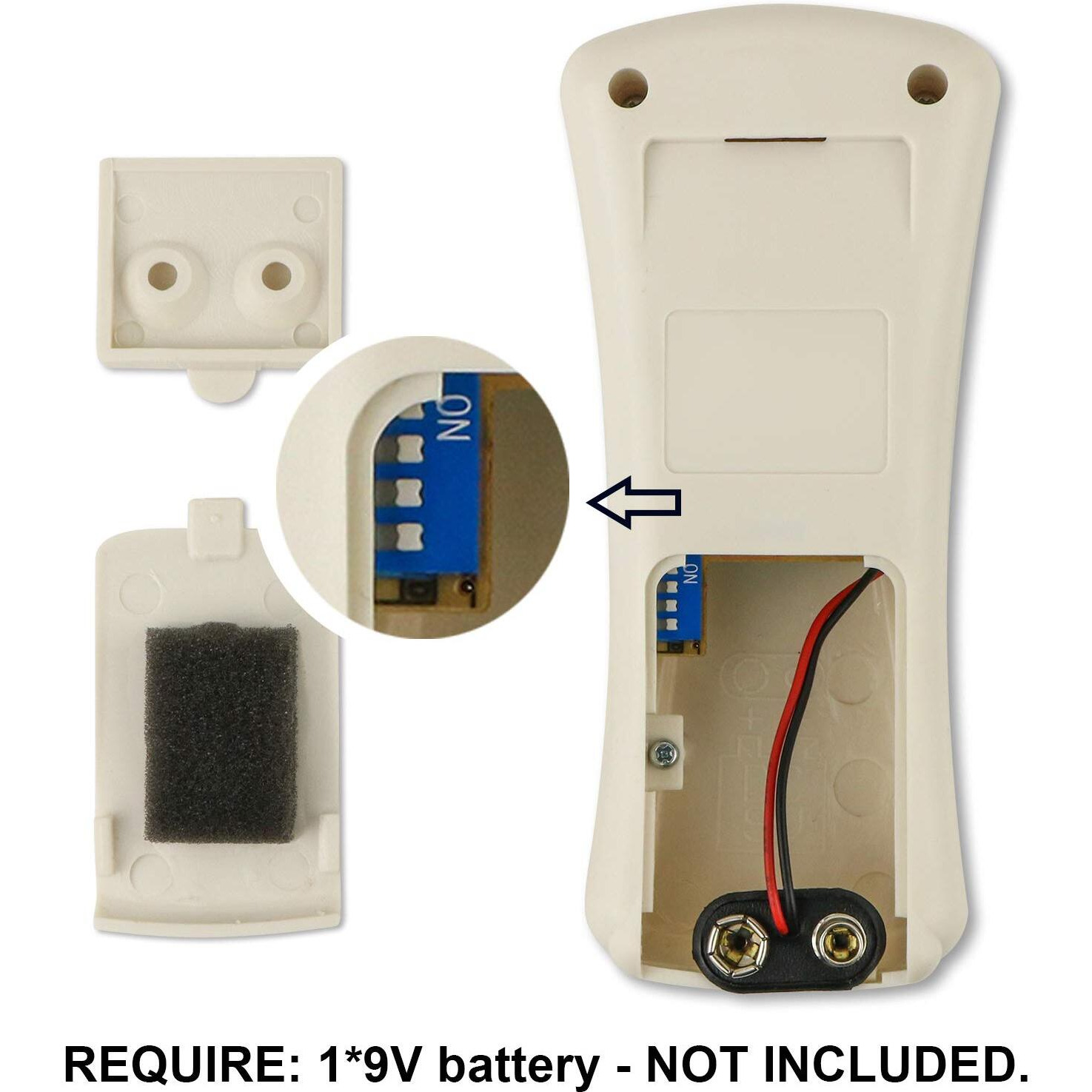Eogifee Ceiling Fan Remote Control With Reverse, Light Dimmer, 3 Speed Adjustable Control Of Replacement Of Hampton Bay Chq7080T Uc7080T Remote Control Only Remote