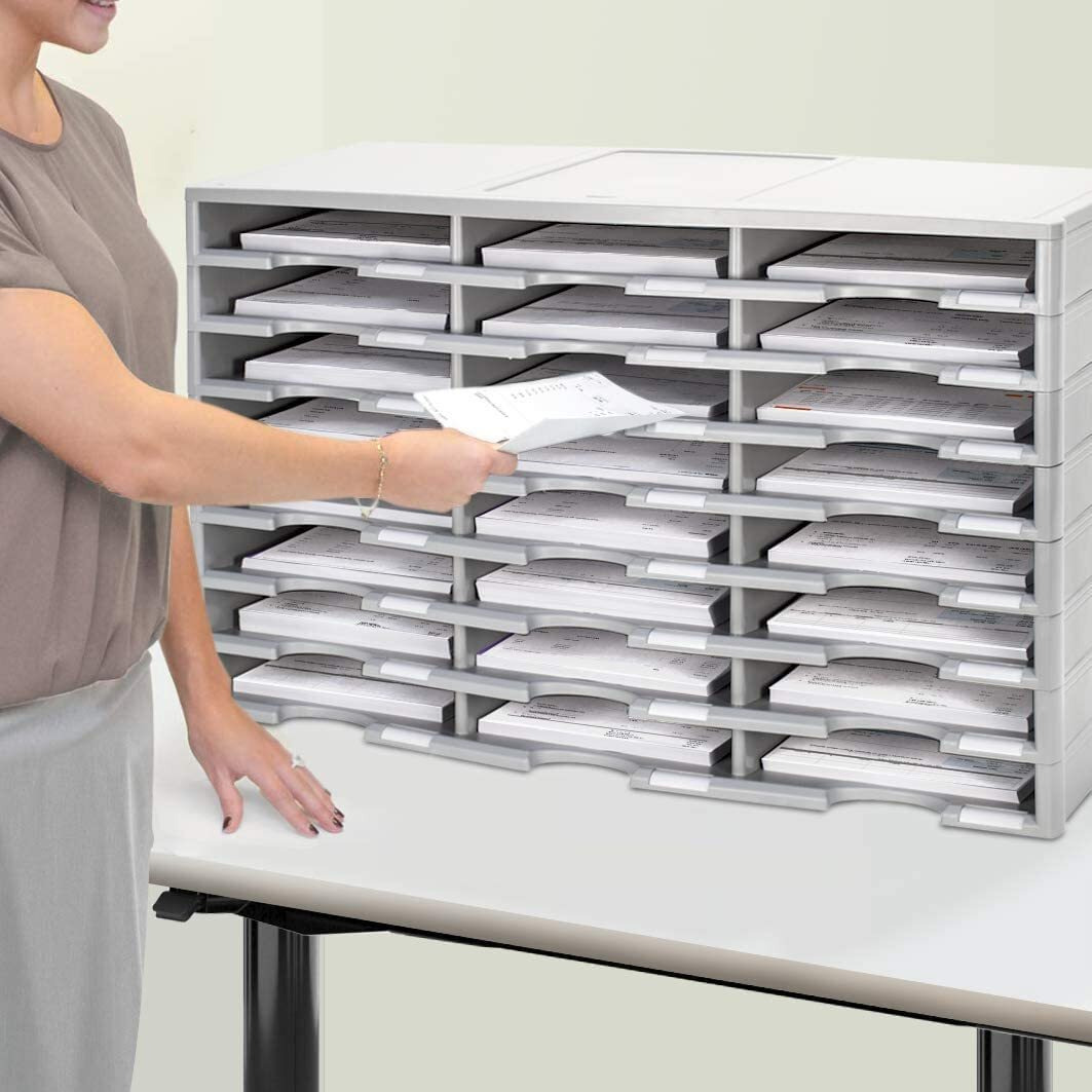 Storex 6-Compartment Literature Organizer Add-On Unit, 31.38 X 14.13 X 5.63 Inches, Black (61417U01C)