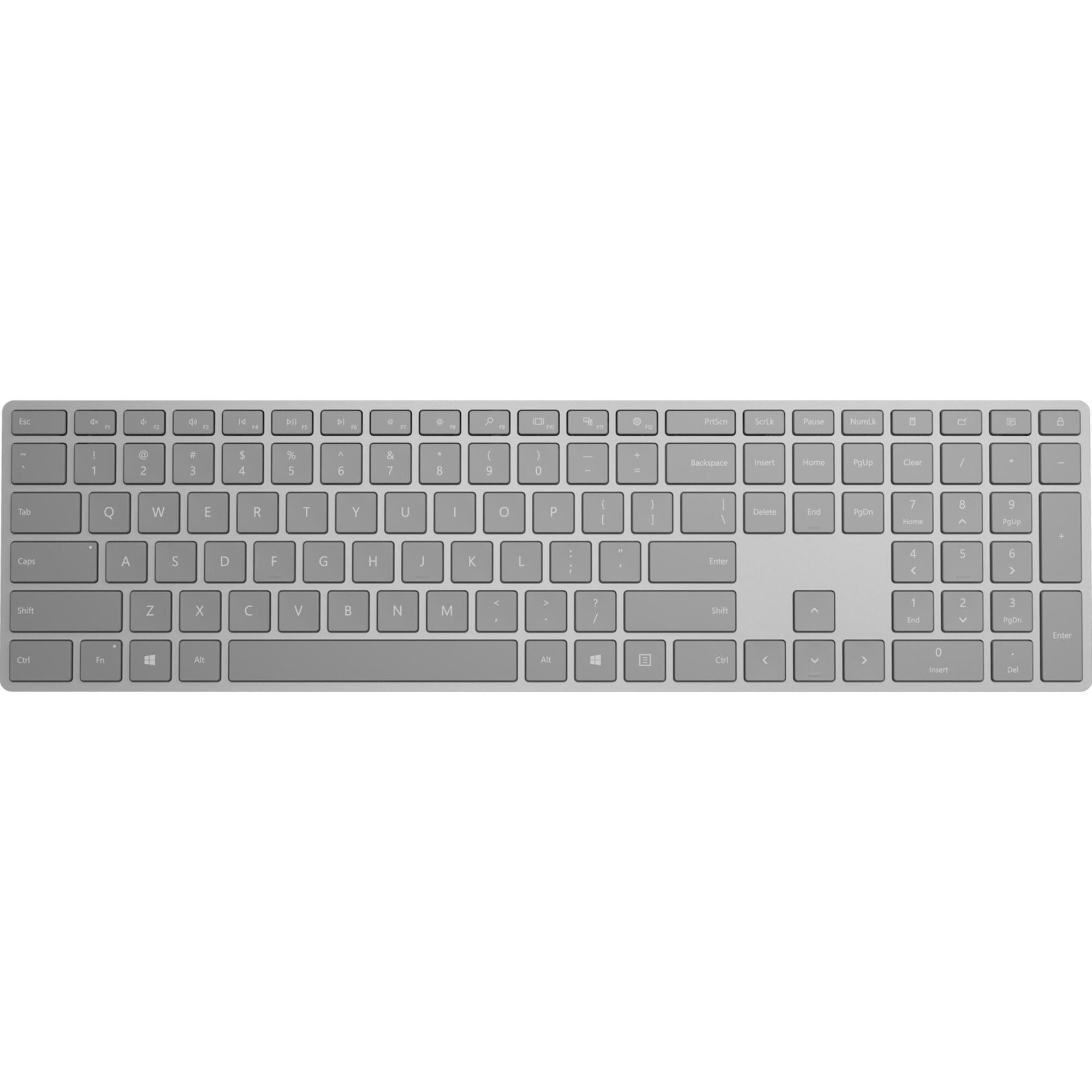 Microsoft Wireless Surface Keyboard, Ws2-00025, Silver