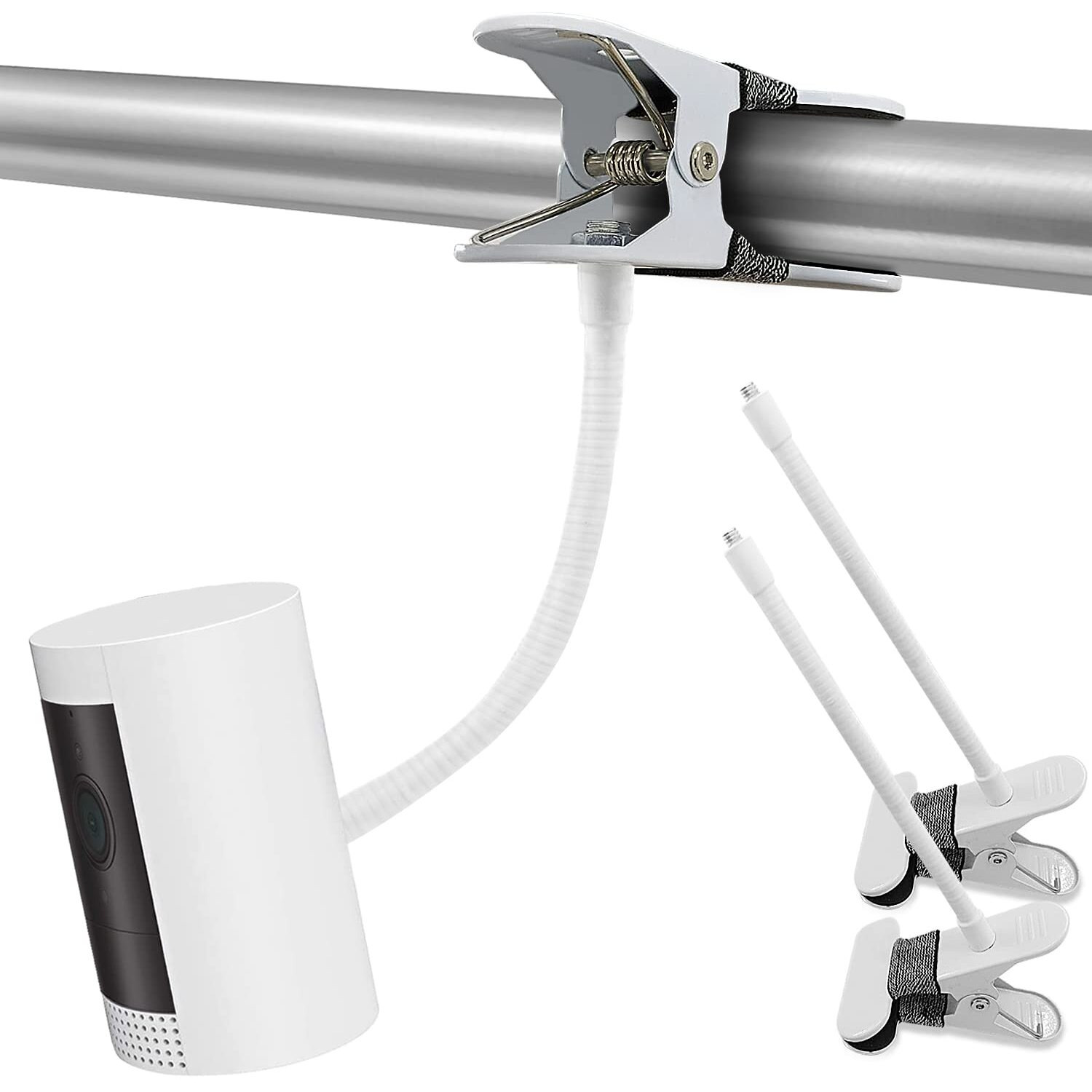 Szaoyu 2Pack Flexible Clamp Mount Compatible With Ring Mount Stick Up Cam & Indoor Cam (1St Gen), Flexible Gooseneck Mounting Bracket No Tools Or Wall Damage Required