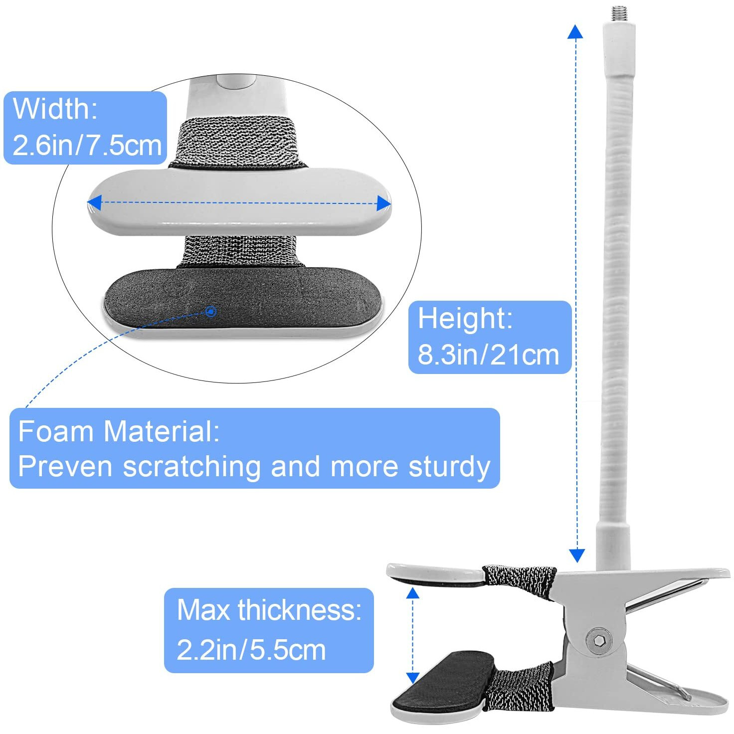 Szaoyu 2Pack Flexible Clamp Mount Compatible With Ring Mount Stick Up Cam & Indoor Cam (1St Gen), Flexible Gooseneck Mounting Bracket No Tools Or Wall Damage Required