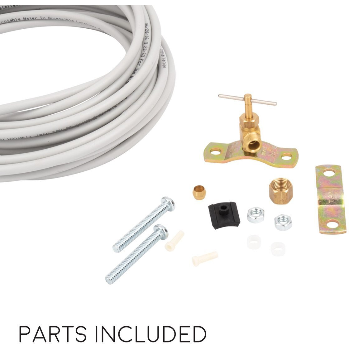 Pex Ice Maker Installation Kit - 25 Feet Of Tubing For Appliance Water Lines With Self Piercing Saddle Valve For Quick Installation, 1/4    Compression Fittings, Flexible Hose For Potable Drinking Water