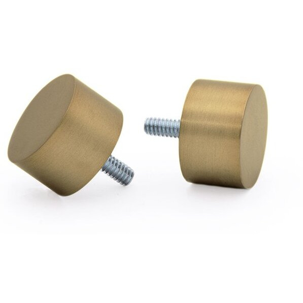 Ivilon Drapery Window Curtain Rod - End Cap Style Design 1 Inch Pole. 72 To 144 Inch Color Warm Gold